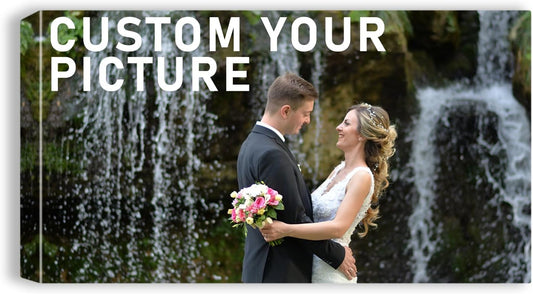 xzartdiy Custom Canvas Prints with Your Photos - Personalized Picture Print Customized Gifts for Family Home Office Wall Art Decor, Wrapped Canvas 36x20inch