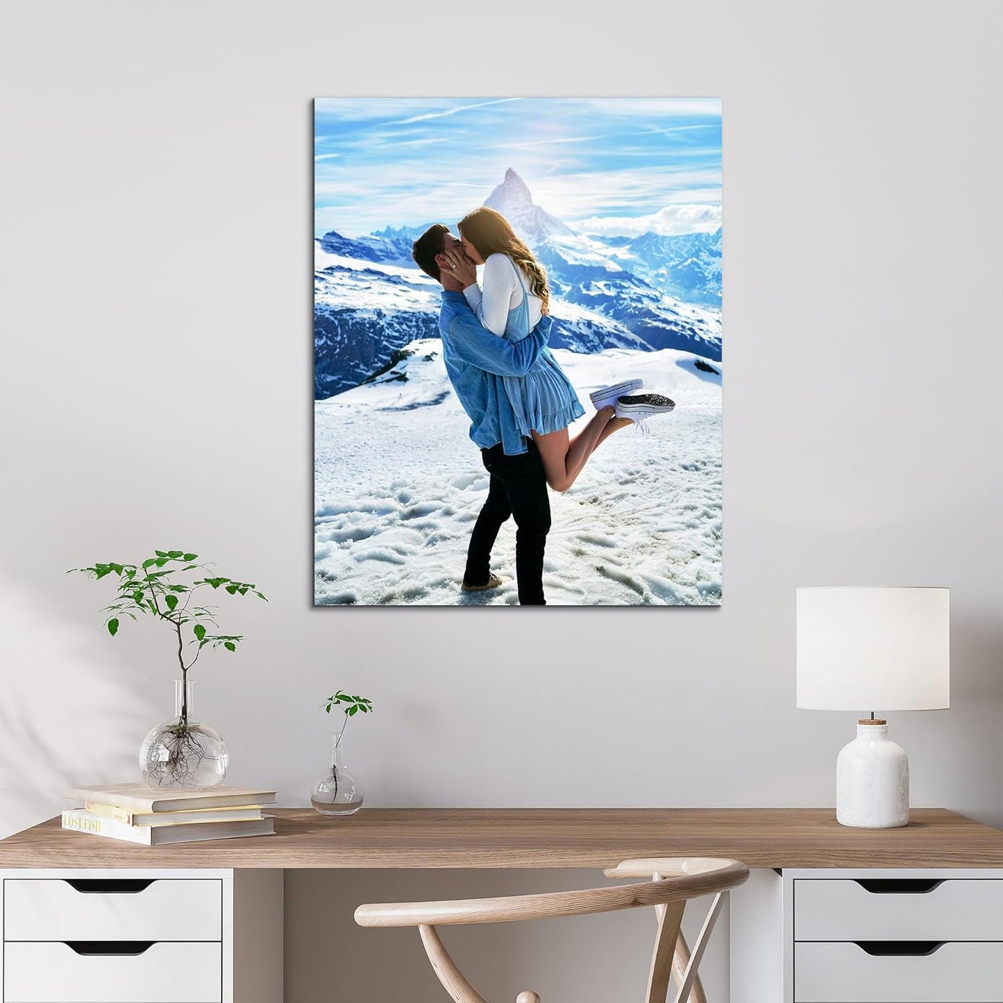 Tapuayts Personalized Custom Canvas Poster: Upload Your Image/Photo for Custom Photo-to-Poster Printing, Quality Wall Art Print (20" X 20")