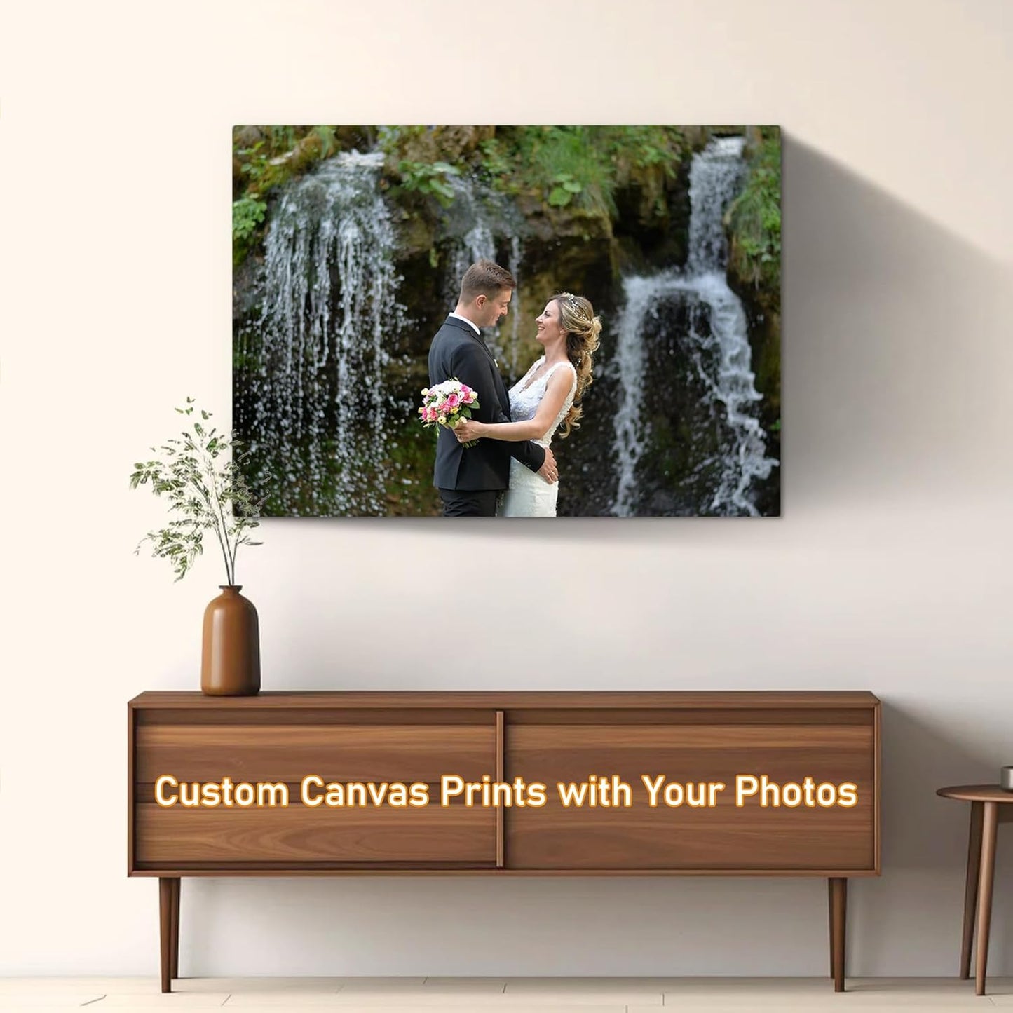 xzartdiy Custom Canvas Prints with Your Photos - Personalized Picture Print Customized Gifts for Family Home Office Wall Art Decor, Wrapped Canvas 28x20inch