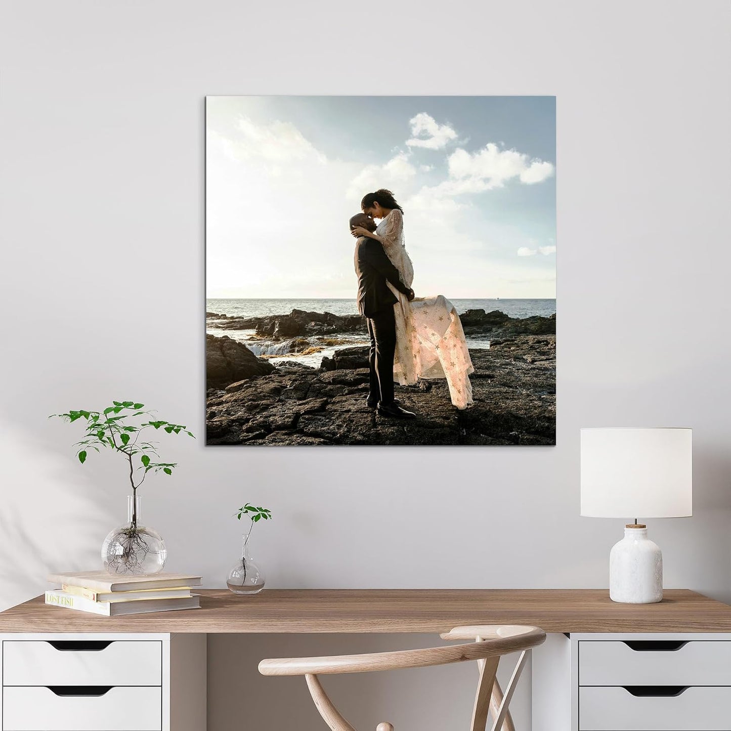 Tapuayts Personalized Custom Canvas Poster: Upload Your Image/Photo for Custom Photo-to-Poster Printing, Quality Wall Art Print (16" X 16")