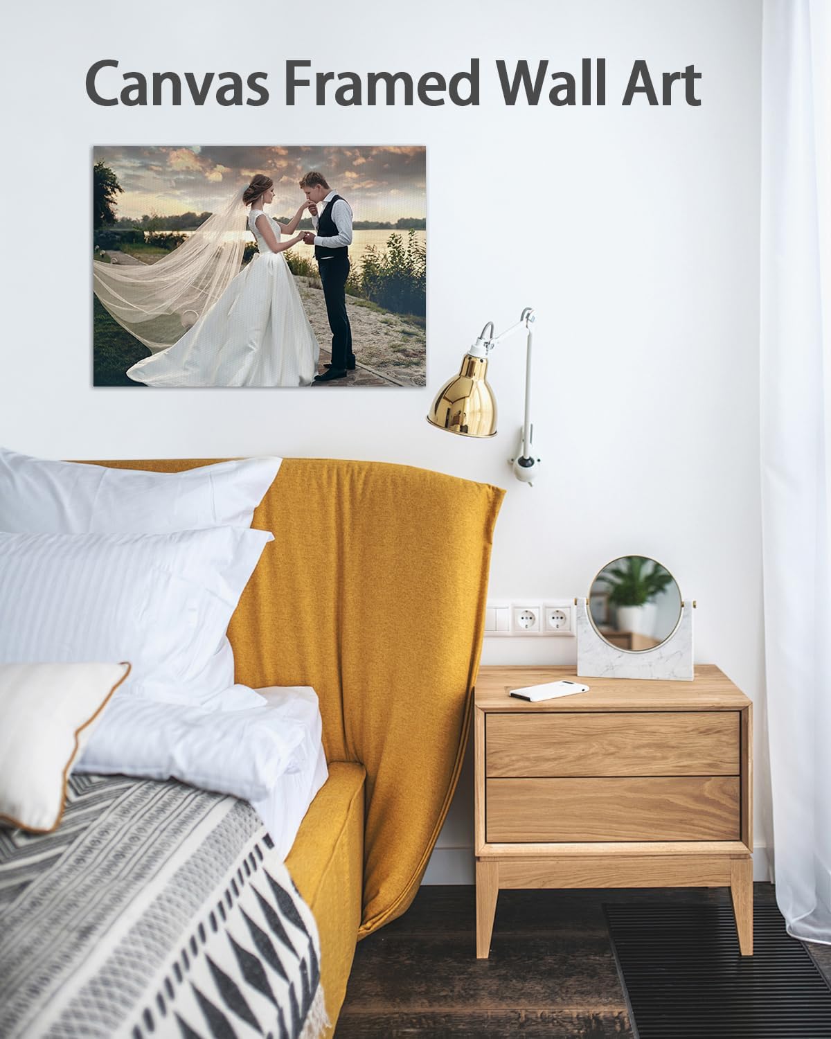 AbcCustomize Custom Canvas Wall Art with Your Photos, Custom Canvas Wall Art for Bedroom, Living Room, Farmhouse Decor, Personalized Gifts