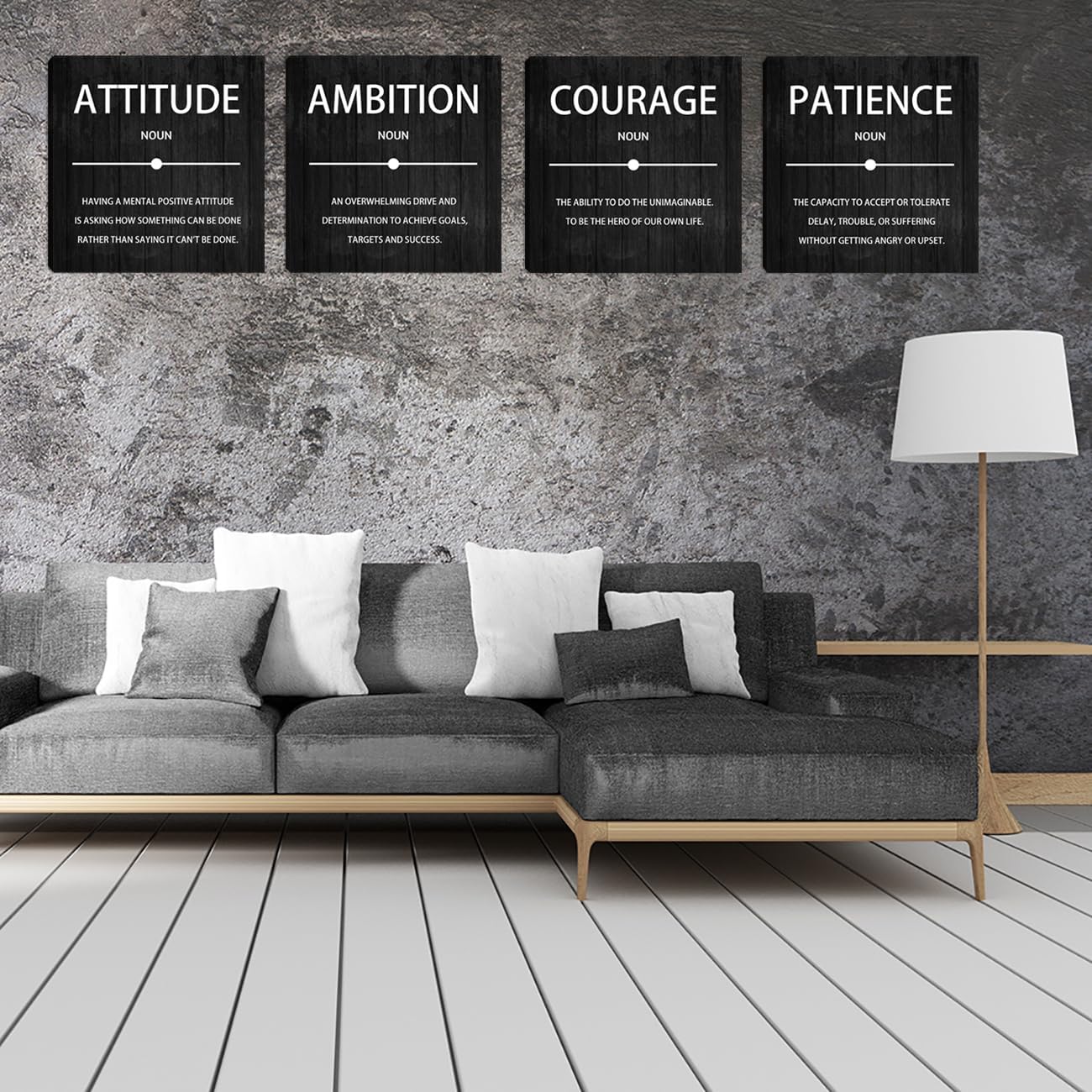 Inspirational Quotes Wall Decor - Motivational Office & Living Room Wall Art - Framed 12'X12'