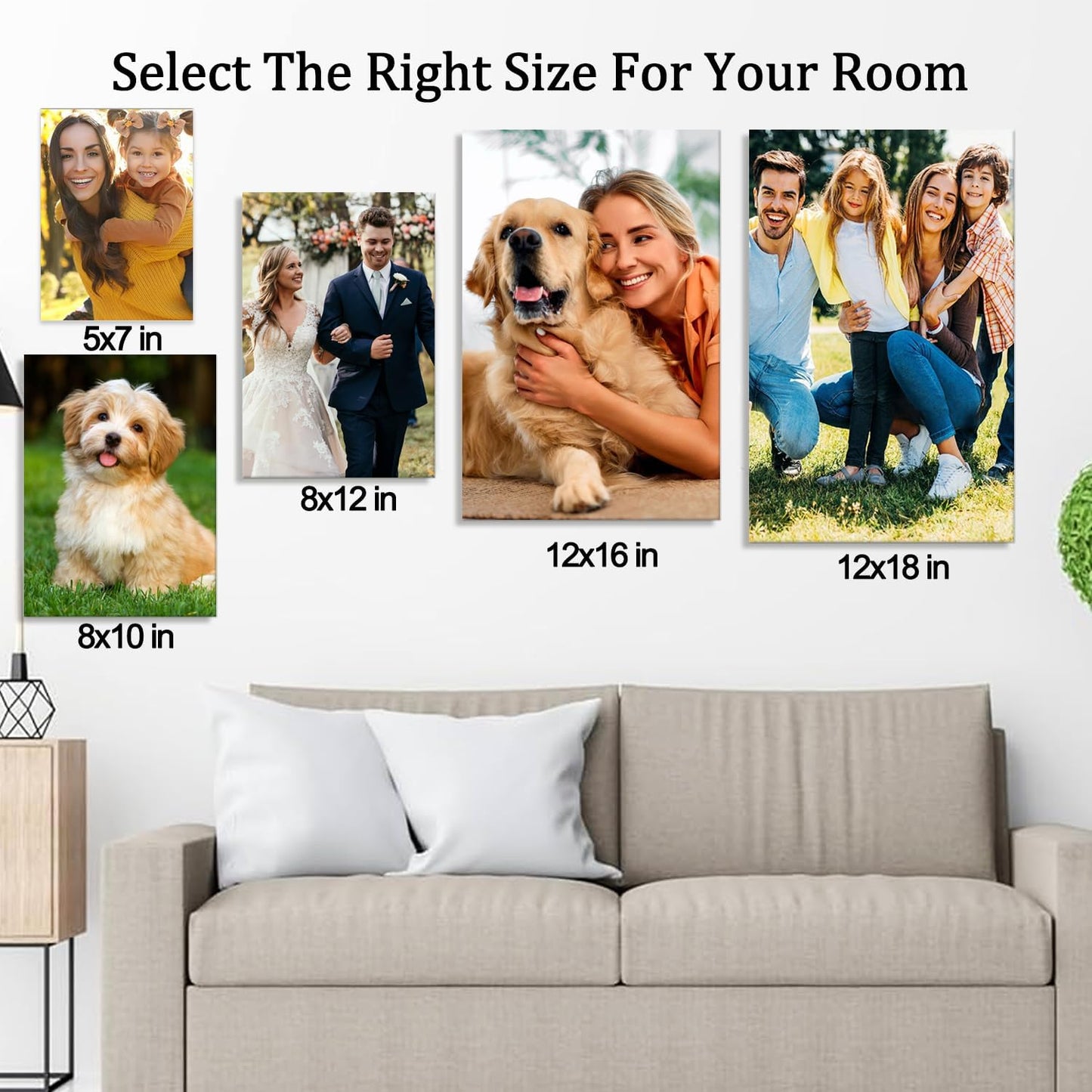 Custom Framed Canvas Prints With Your Photos-Personalized Picture To Canvas Wall Art ，Home Decoration Gifts Holiday Gifts