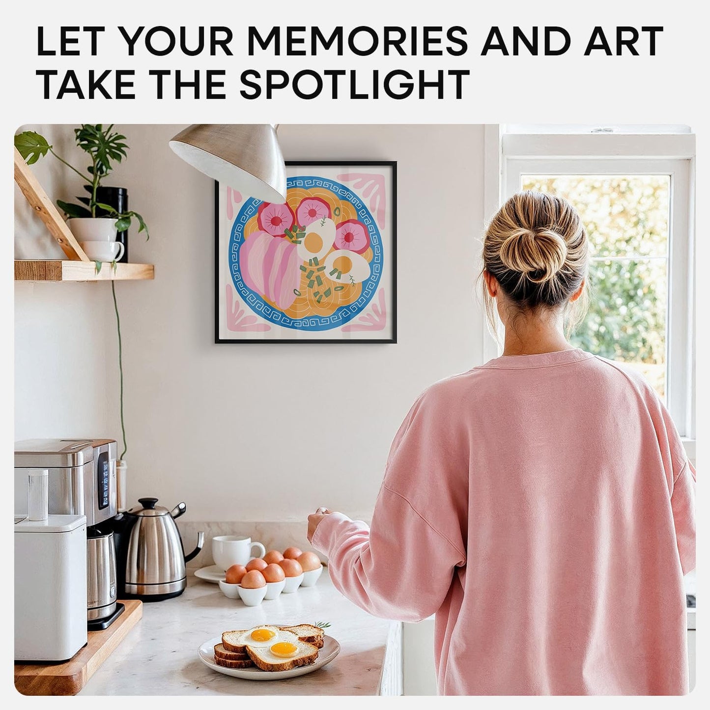 Homeforia 14x14 Picture Frame Black, High End Metal 14 x 14 Square Poster Frames with Mat 12 x 12 Photo, 14x14 Black Frame Matted to 12x12 Print, 14by14 Thin Frames, Tempered Glass, Wall Kit, Set of 1