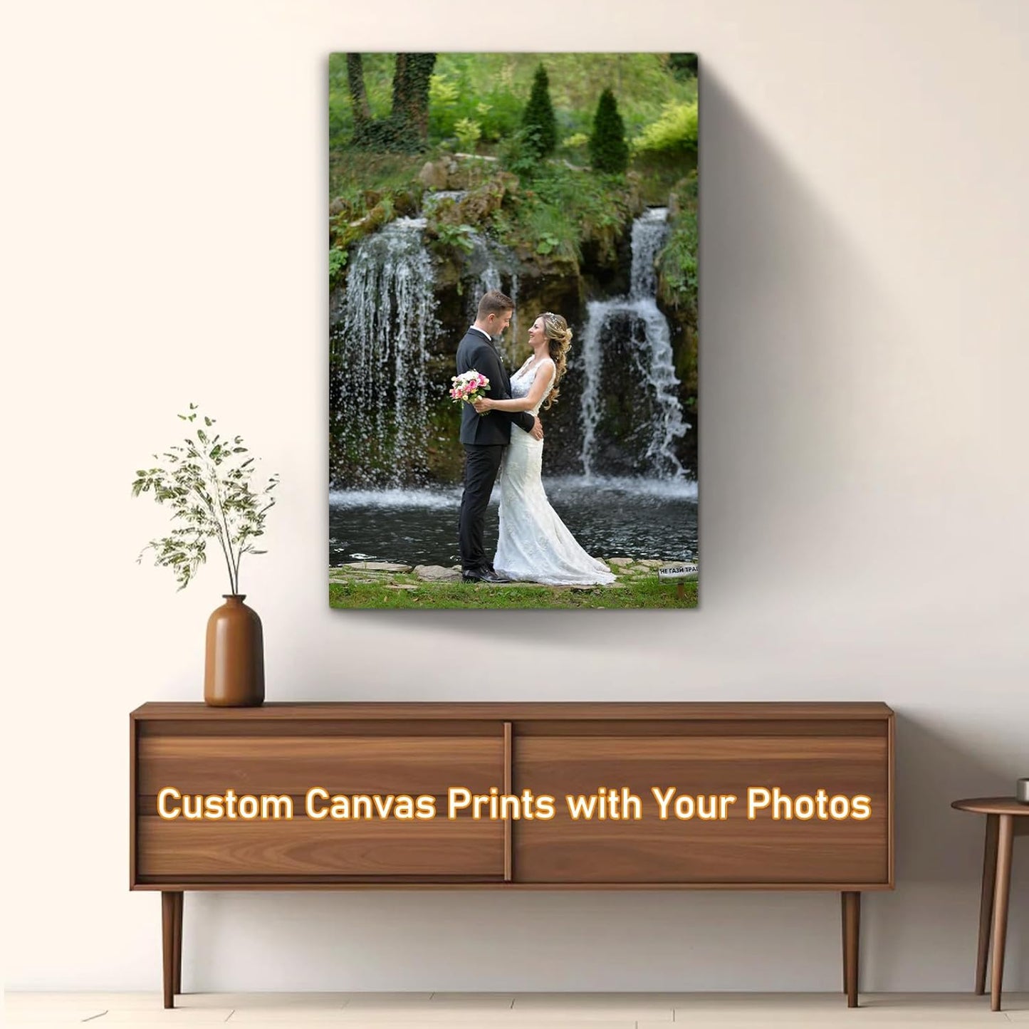 xzartdiy Custom Canvas Prints with Your Photos - Personalized Picture Print Customized Gifts for Family Home Office Wall Art Decor, Wrapped Canvas 24x36inch