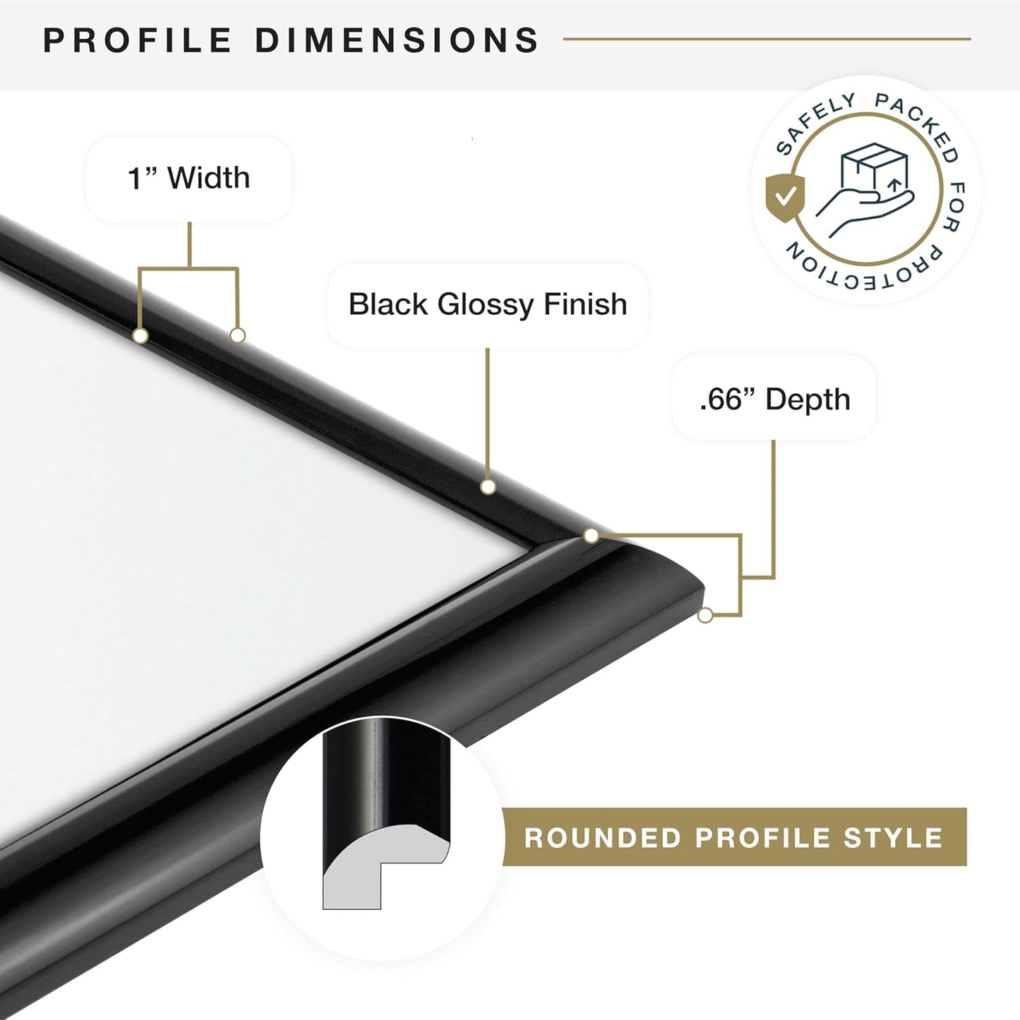 MCS Trendsetter Poster Frame, Black, 12 x 18 in, 2 pk