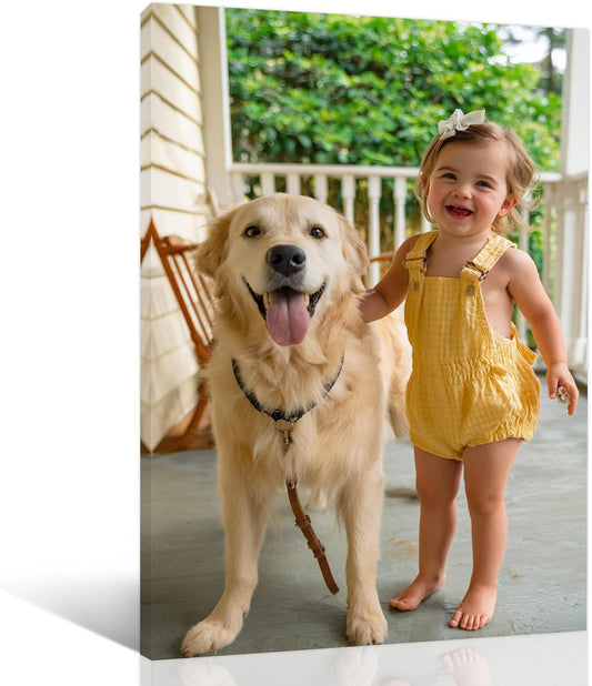 GAIYUAO Customized Canvas Pictures for Wall Custom Canvas Print Poster Personalized Photo Prints Frame Large Wall Art Picture for Living Room 20x30in