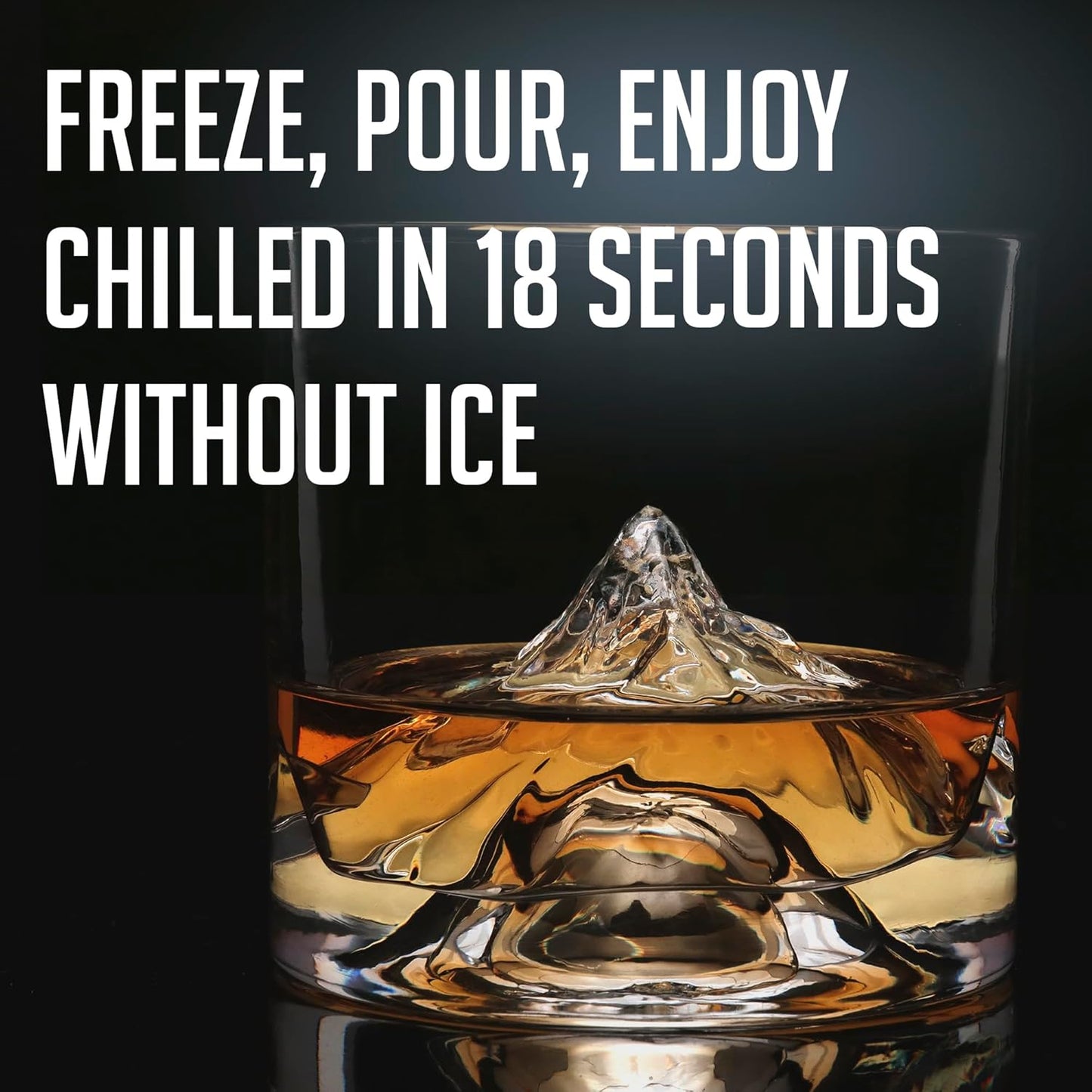 K2 Nepalese Heavy Crystal Whiskey Glasses Gift Set of 2, Thick Freezable Bourbon Glass 1lb Each, Premium Whiskey Gifts for Men, Frozen Crystal Chills Cocktails, 10 oz