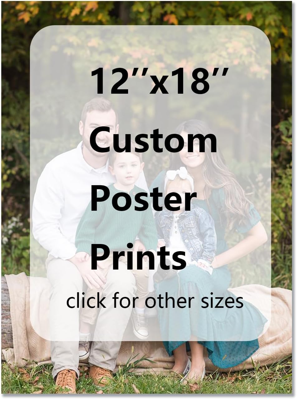 GZZFXXD Personalized Custom Canvas Prints 12''x18'' with Your Photo/your Image Large Wallart Wall Decor for Bedroom Dining room Living room Children's room(Unframed)