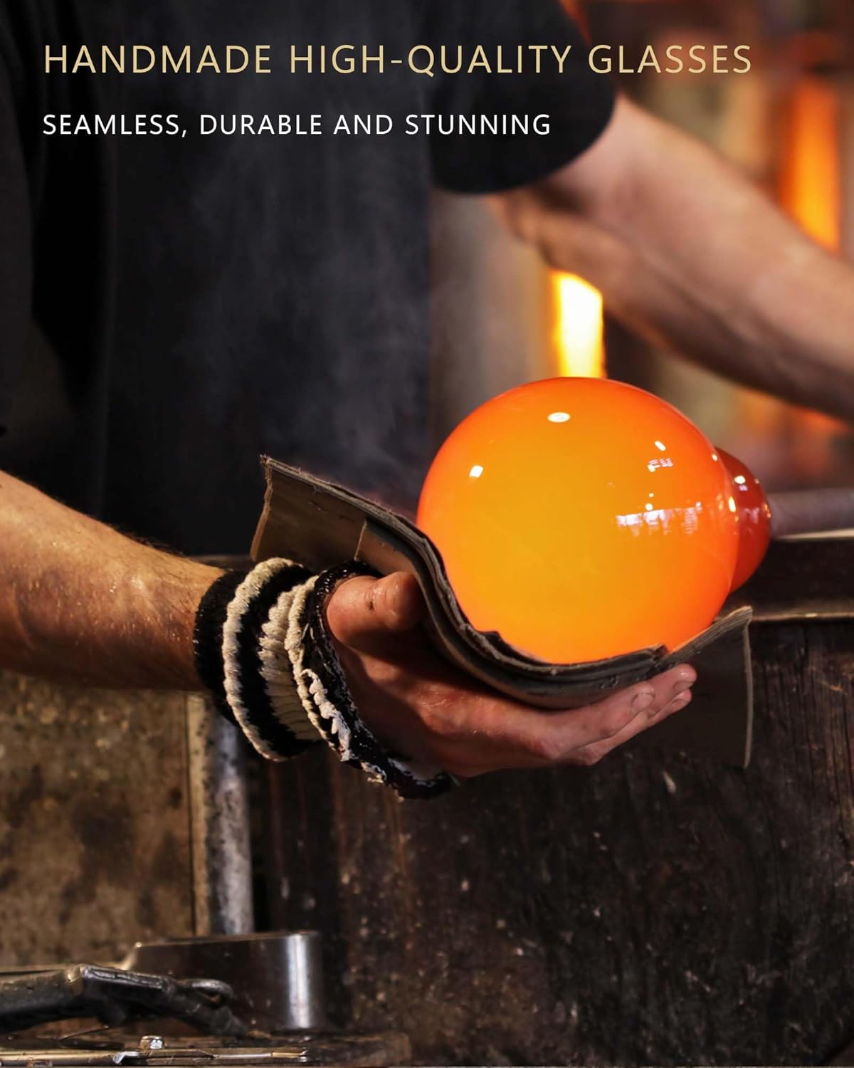 JBHO 17 oz Lead-Free Wine Glasses Set of 6, Hand Blown Durable Crystal Wine Glasses for Daily Use and Hosting Guests, Thin Rim for Serving Red and White Wine, Gift packing for any occasion