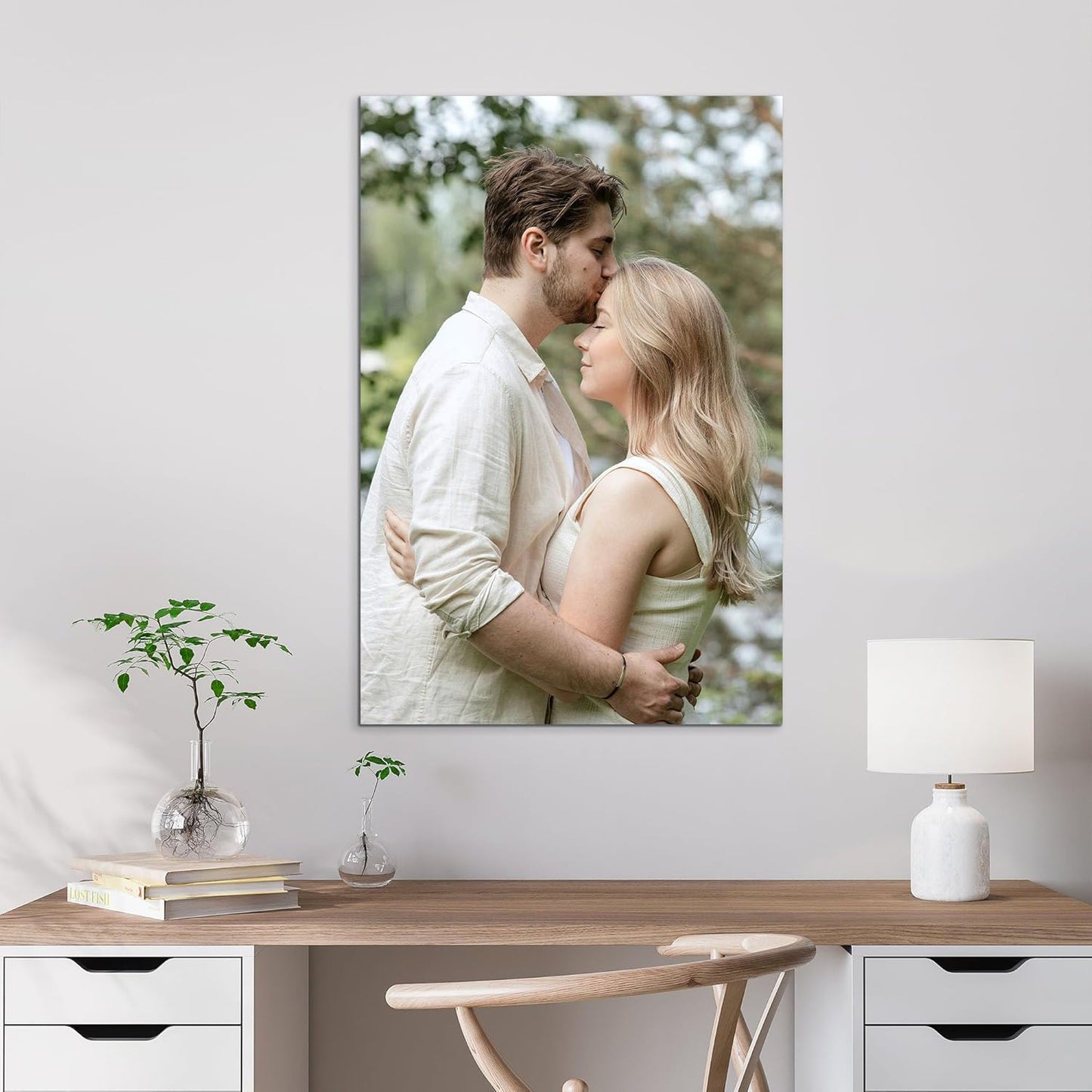 Tapuayts Personalized Custom Canvas Poster: Upload Your Image/Photo for Custom Photo-to-Poster Printing,Quality Wall Art Print (8" X 12")