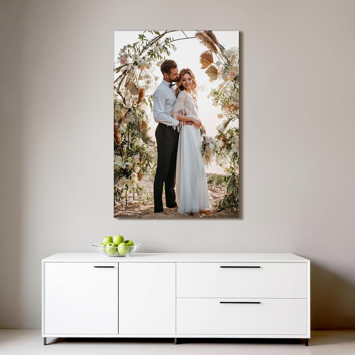 Custom Canvas Prints with Your Photos - Personalized Pictures Print, Customized Photo Gifts, Wall Art Poster Canvas Printing for Wedding, Family, Baby, Pets, Home Office Decor, Wrapped Frame 24x36