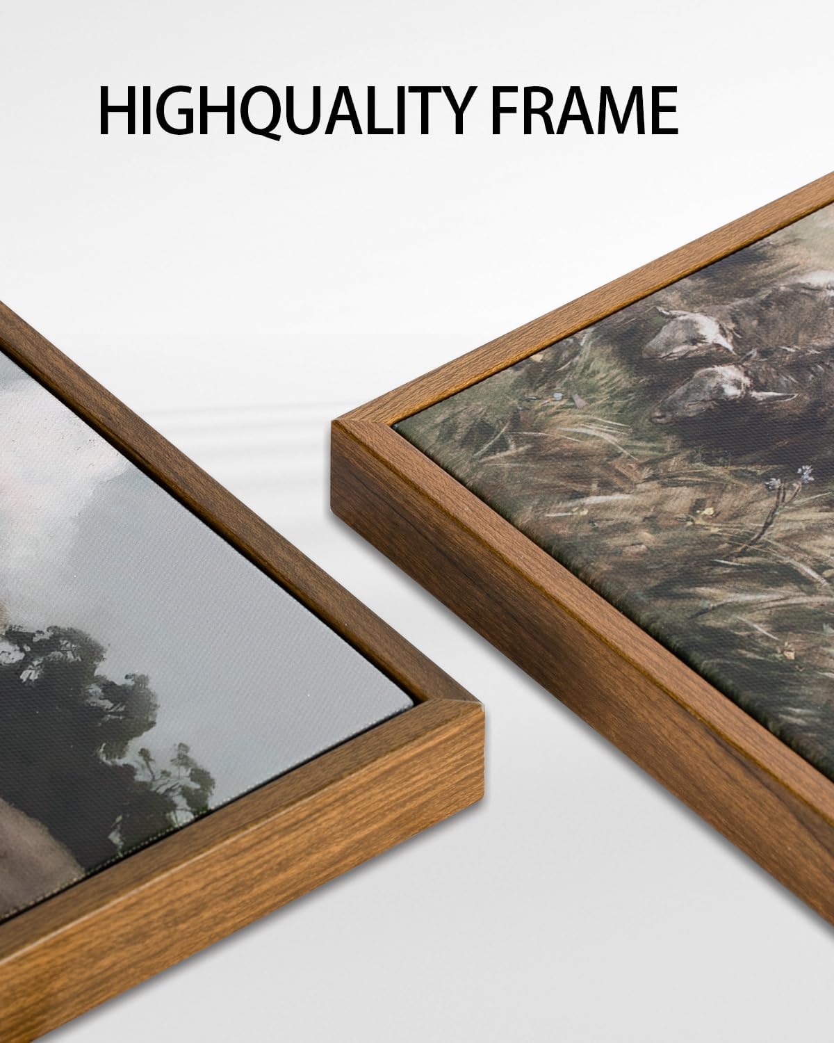 Framed Wall Art, Canvas Wall Art for Living Room Decor,Wall Decor Aesthetic, Country Nature Landscape Painting for Bedroom Bathroom Office Home Decor