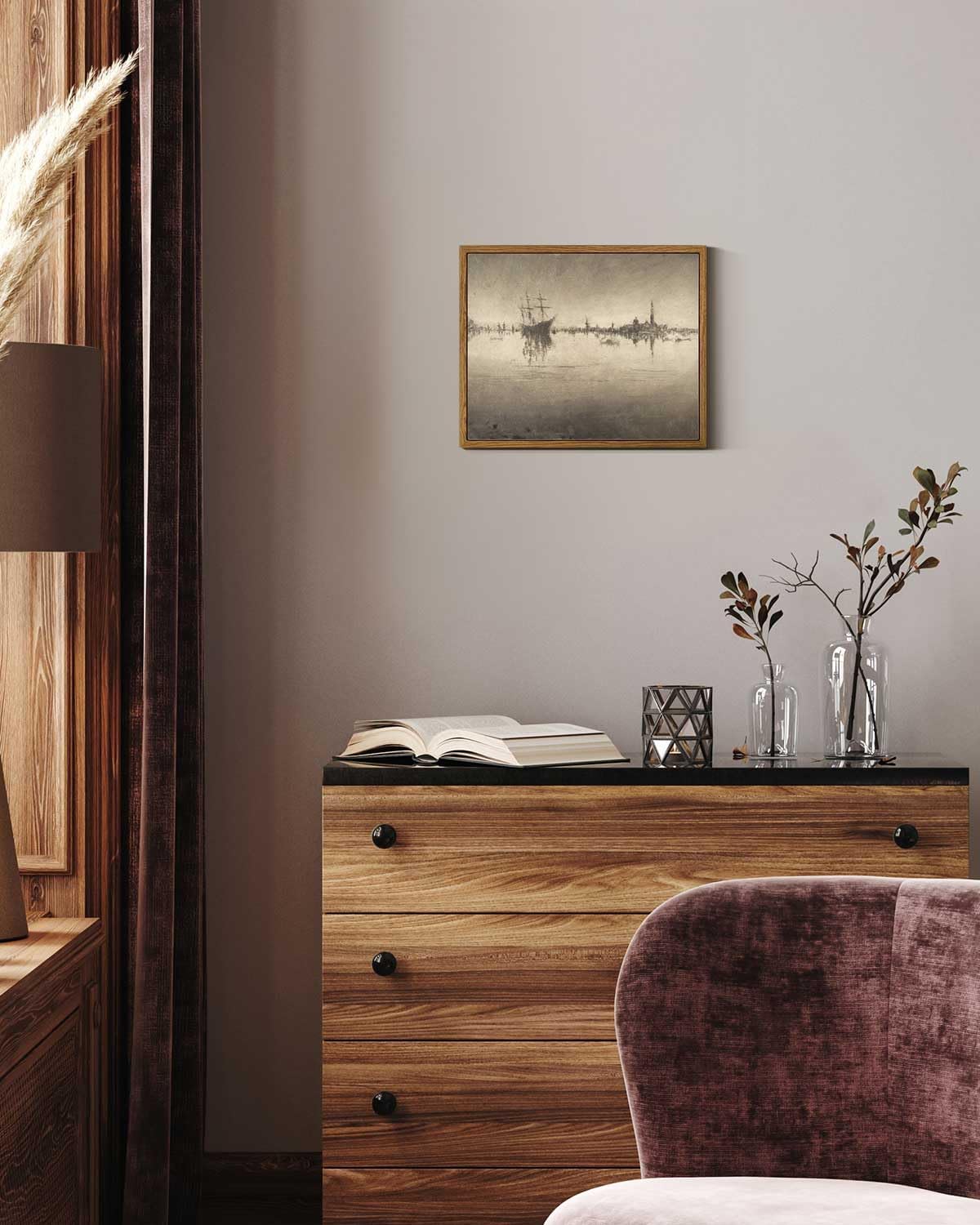 VIYYIEA Framed Canvas Wall Art Home Decor Vintage Quote Wall Decor Aesthetic Sailboat Reflections Coastal Room Decor Christian Art Prints Rustic Home Decor for Living Room Bathroom Bedroom 9x11in