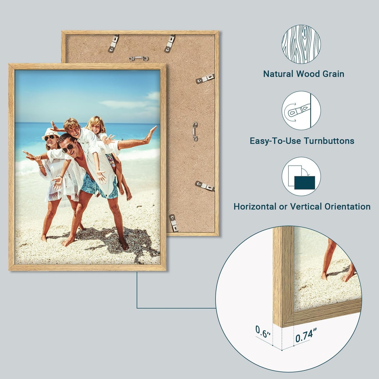 wall26 Custom Framed Poster Wall Art for Living Room, Bedroom Canvas Prints for Home Decoration Ready to Hang - 8"x10" Natural