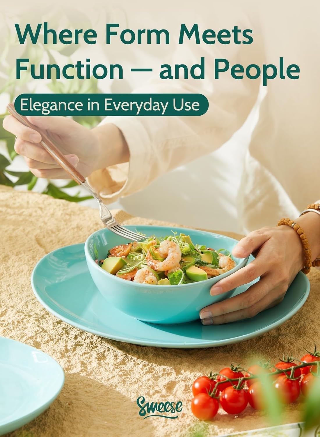 Sweese porcelain bowls 18 oz set of 6 - versatile for soup, cereal, fruit, rice - microwave dishwasher safe, oven proof vibrant mixed colors