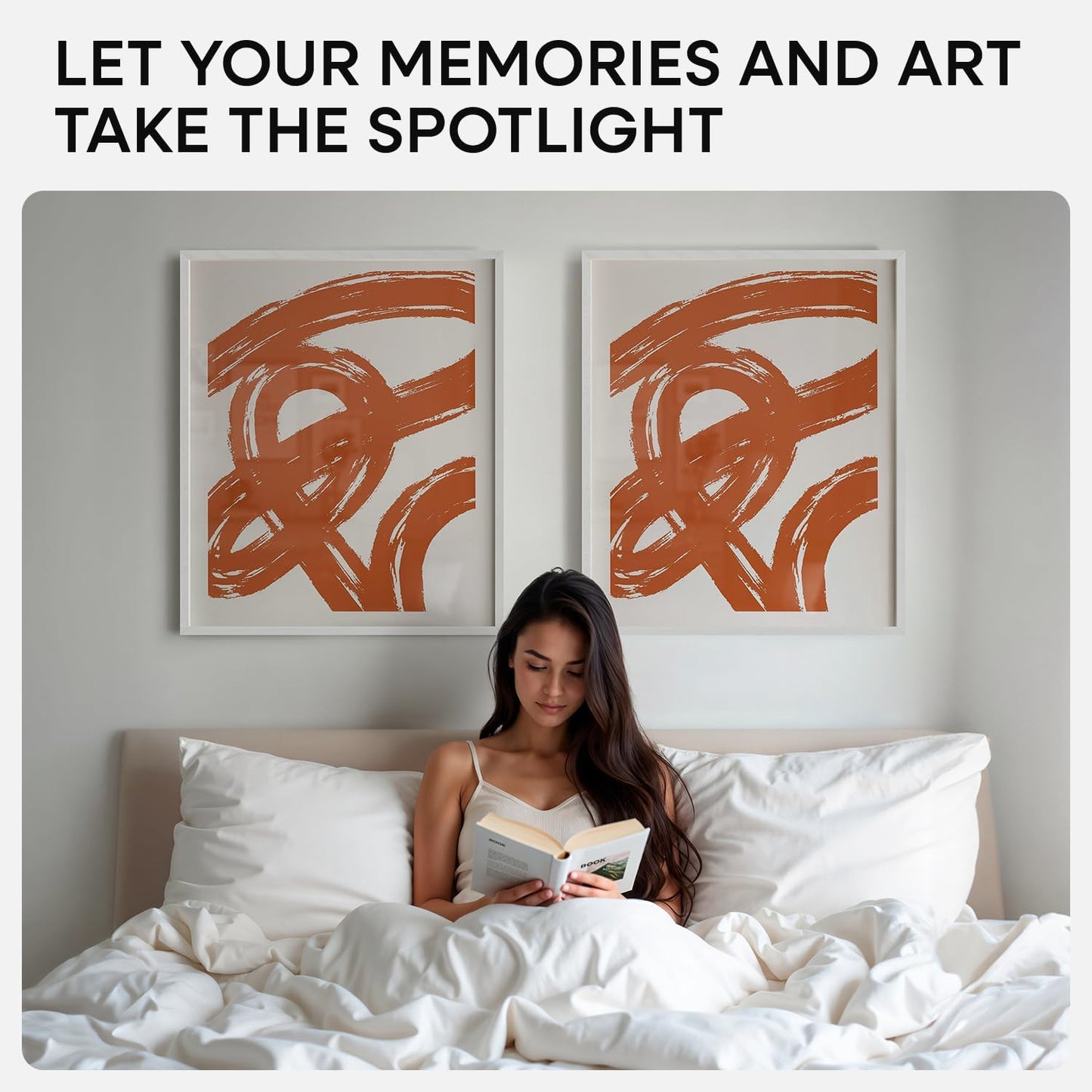 Homeforia 20x24 White Picture Frame, High End Oak 20x24 White Wood Frame with Mat 16x20 Photo, 20 x 24 Wooden Poster Frames Matted to 16 by 20, 24x20 Hanging Frames, Tempered Glass, Wall Kit, Set of 1