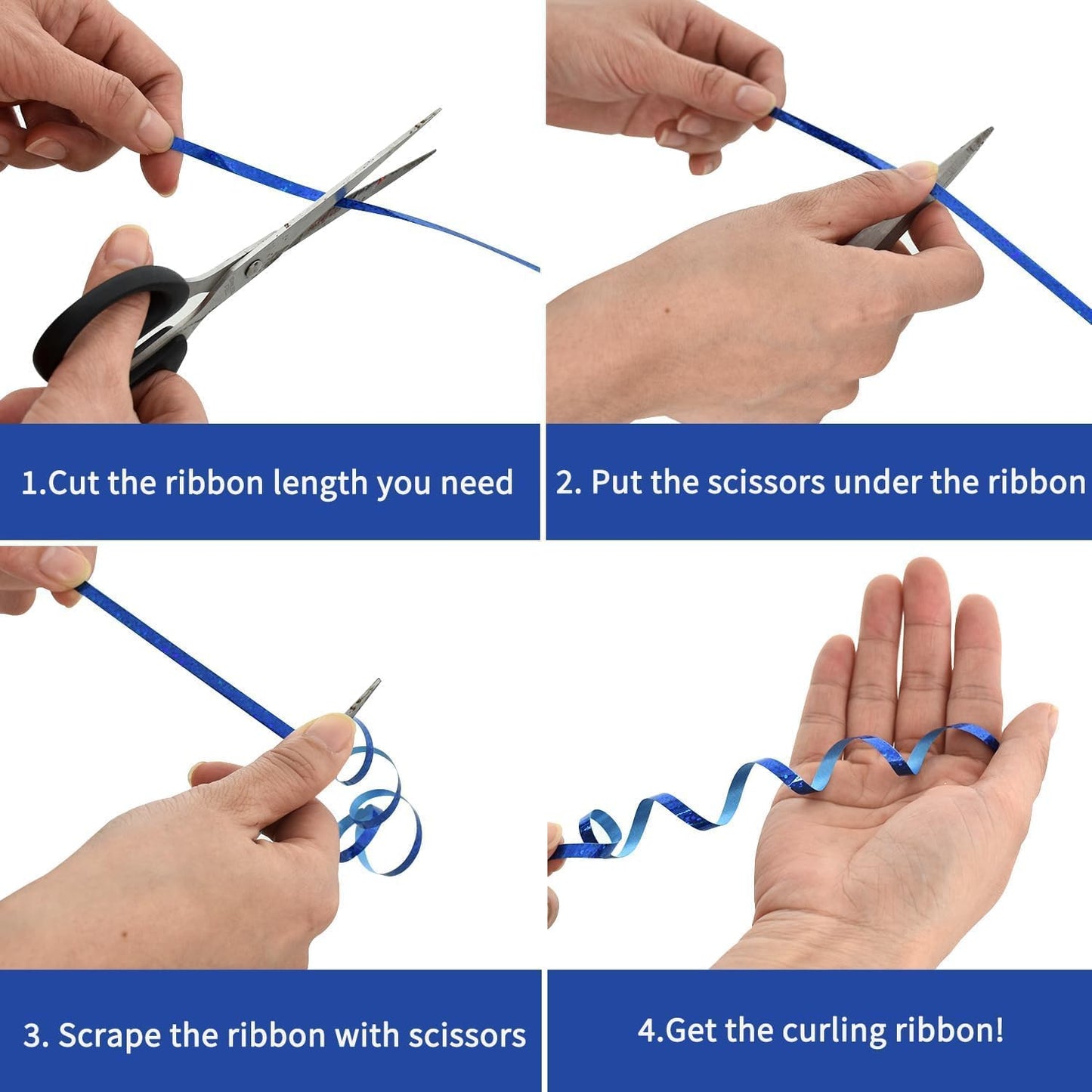 BEISHIDA 500 Yards Gold Crimped Curling Ribbon Shiny Metallic Balloon String Roll Gift Wrapping Ribbon for Party Festival Art Craft Decor Florist Flowers Decoration