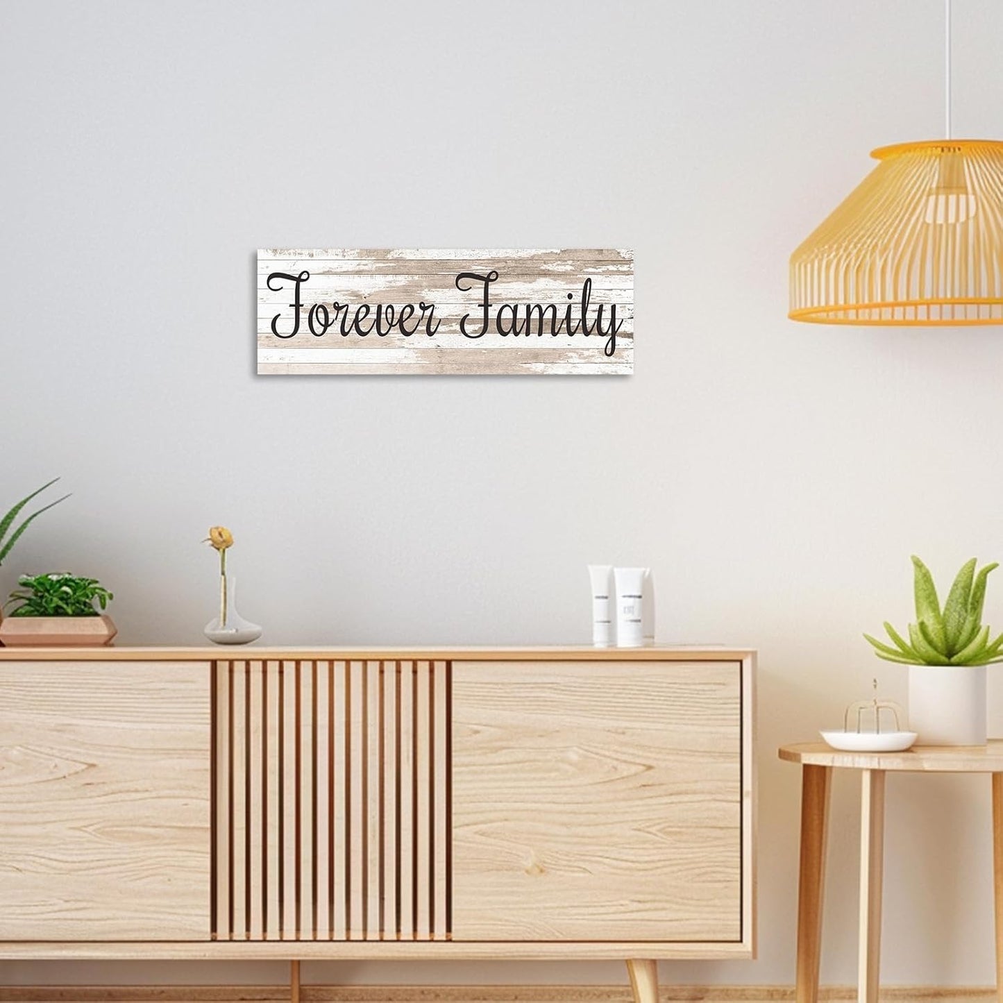 CHAOSETKEN Custom Text Sign Wall Art Personalized Family Quote Wall Decor Family Sign Canvas Prints Customized Wood Text Quote Pictures Rustic Farmhouse Decor Framed (30L x 10W)