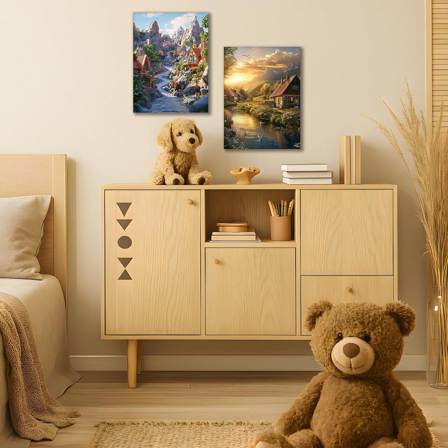 Personalized Pictures with Photos Custom Poster Wall Art Prints Customize Canvas Wall Picture Framed Prints for Living Room Wall Art 16x24in