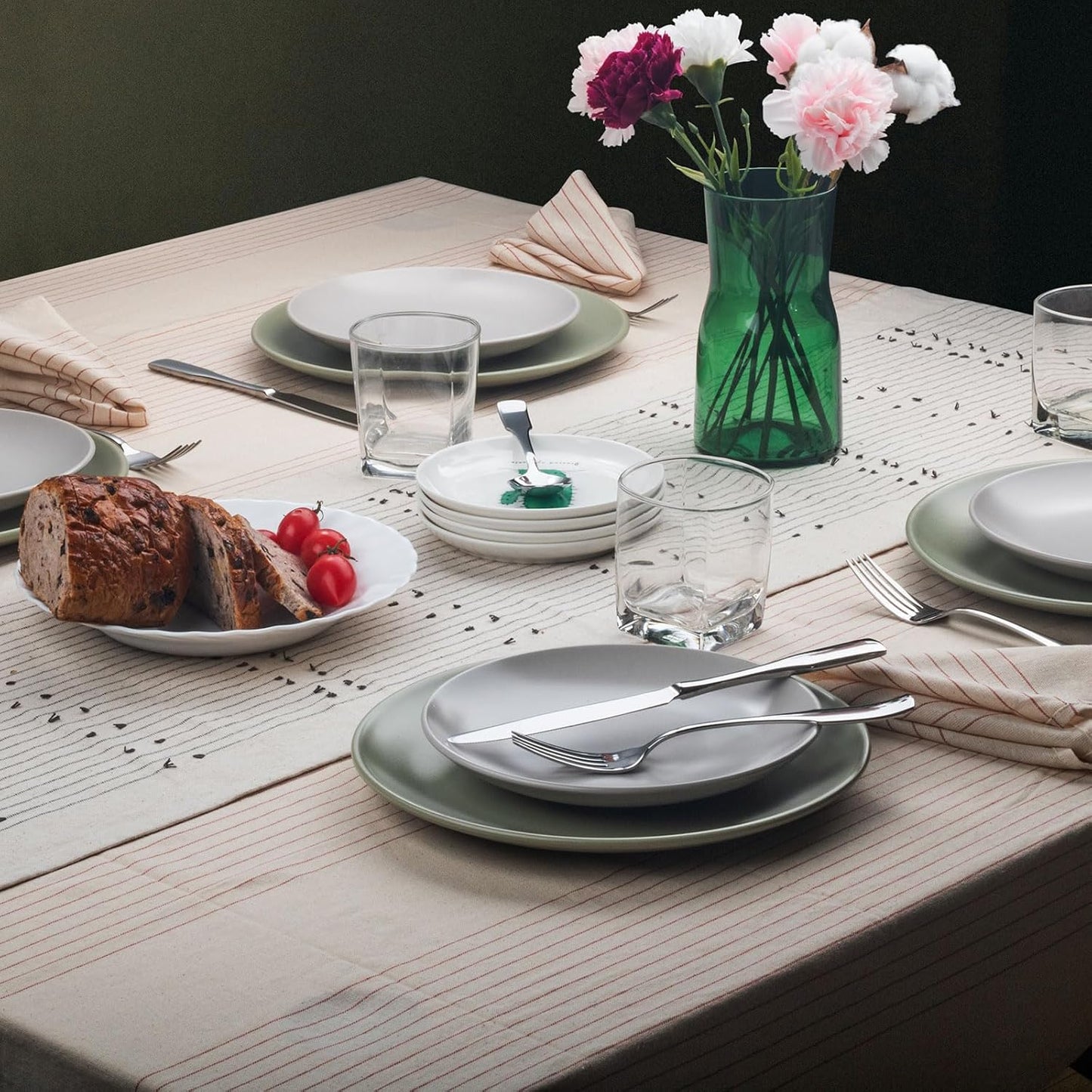 Alata Kate 30-Piece Silverware Set Stainless Steel Flatware Set,Service for 6,Mirror Polished Cutlery Set,Dishwasher Safe