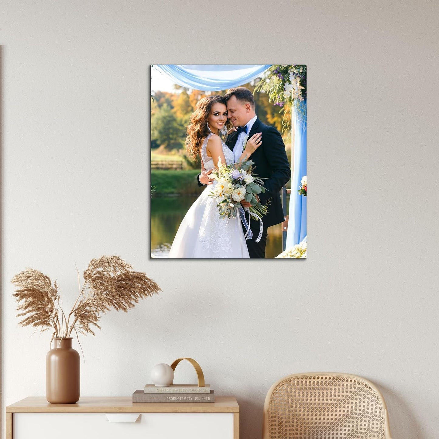 Tapuayts Personalized Custom Canvas Poster: Upload Your Image/Photo for Custom Photo-to-Poster Printing, Quality Wall Art Print (8" X 10")