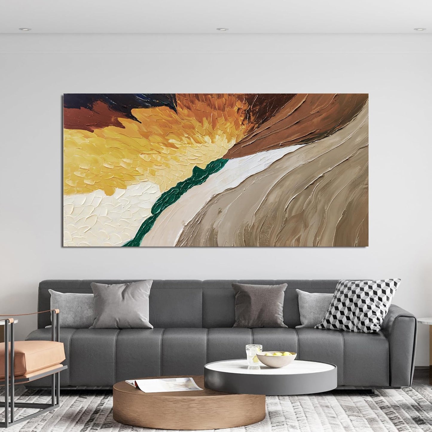 Canvas Wall Art Decor Wall Art Pictures for Living Room Large Modern Wall Art Canvas Art Wall Decor Abstract Colorful Wall Art Prints Abstract Artwork for Walls Bedroom Office Decor 24" X 48"