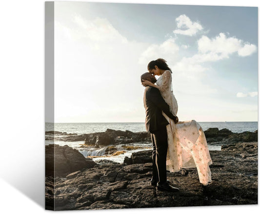 Tapuayts Personalized Custom Canvas Poster: Upload Your Image/Photo for Custom Photo-to-Poster Printing, Quality Wall Art Print (16" X 16")