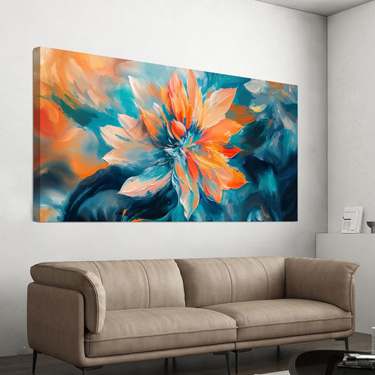 KUPTEU Canvas Wall Art Decor Large Wall Art Pictures for Living Room Colorful Flowers Wall Art Prints Decorations Canvas Art Wall Decor Artwork for Walls Bedroom Home Aesthetic Decor 24" X 48"