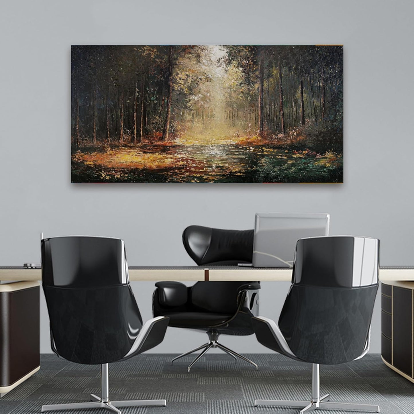 Canvas Wall Art Decor Artwork for Walls Canvas Wall Art for Living Room Landscape Natural Wall Art Decor Mystical Path Yellow Forest Wall Art Prints Art Work for Home Office Room Wall Decor 20" x 40"