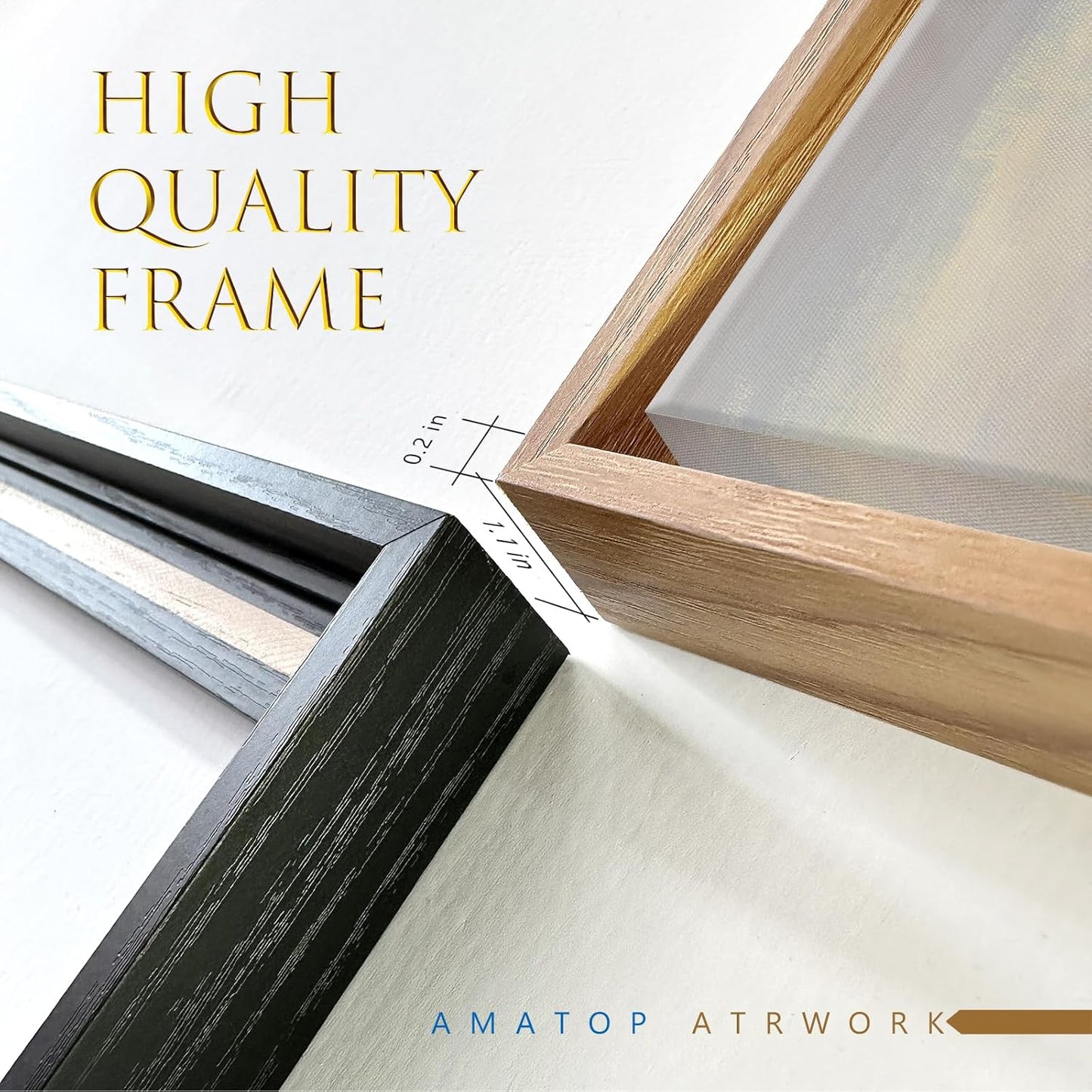 Bathroom Decor Wall Art-Framed Canvas Wall Art Modern Beach Coastal Floral Sunset Boho Ocean Artwork Blue Yellow Lotus Flower Zen Wall Picture for Bedroom Kitchen Office Small