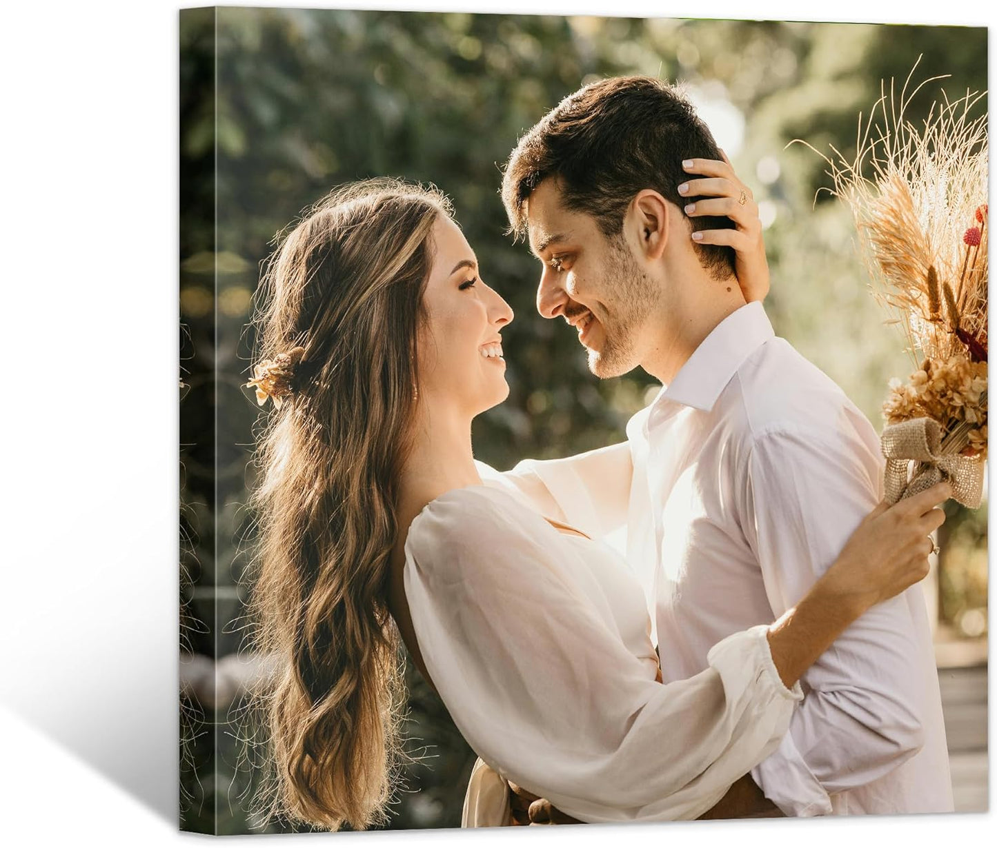 WayToLight Custom Canvas Prints with Your Photos Framed Personalized Picture Canvas Prints Wall Art Ideal for Home Decor Christmas Family Gifts (8" x 8")