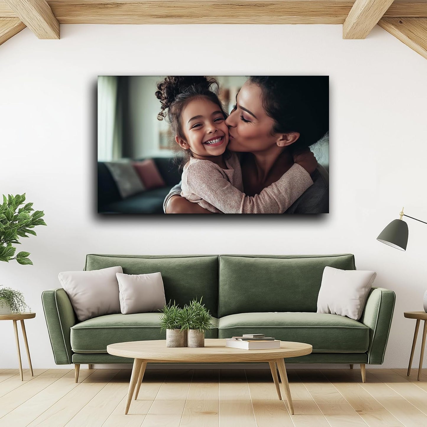Personalized Canvas Print with Your Photos Custom Portrait Canvas Wall Pictures for Living Room Large Wall Art Canvas Prints Custom Gift for Dad Wedding Couple 12x8in