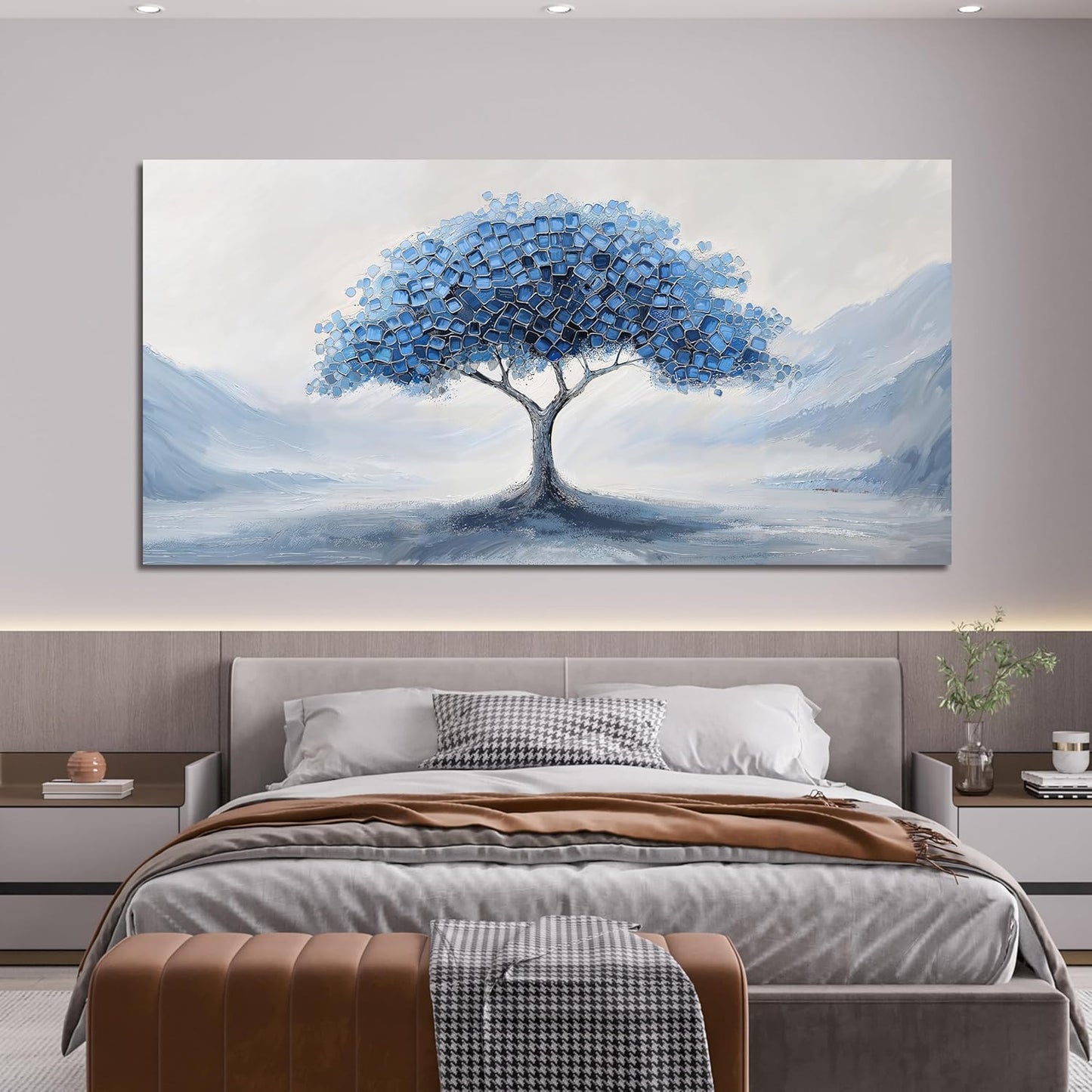 Canvas Wall Art Decor Wall Art Pictures for Living Room Large Tree of Life Wall Art Decorations Abstract Canvas Art Wall Decor Oversized Wall Art Prints Artwork for Walls Bedroom Home Decor 29" X 58"