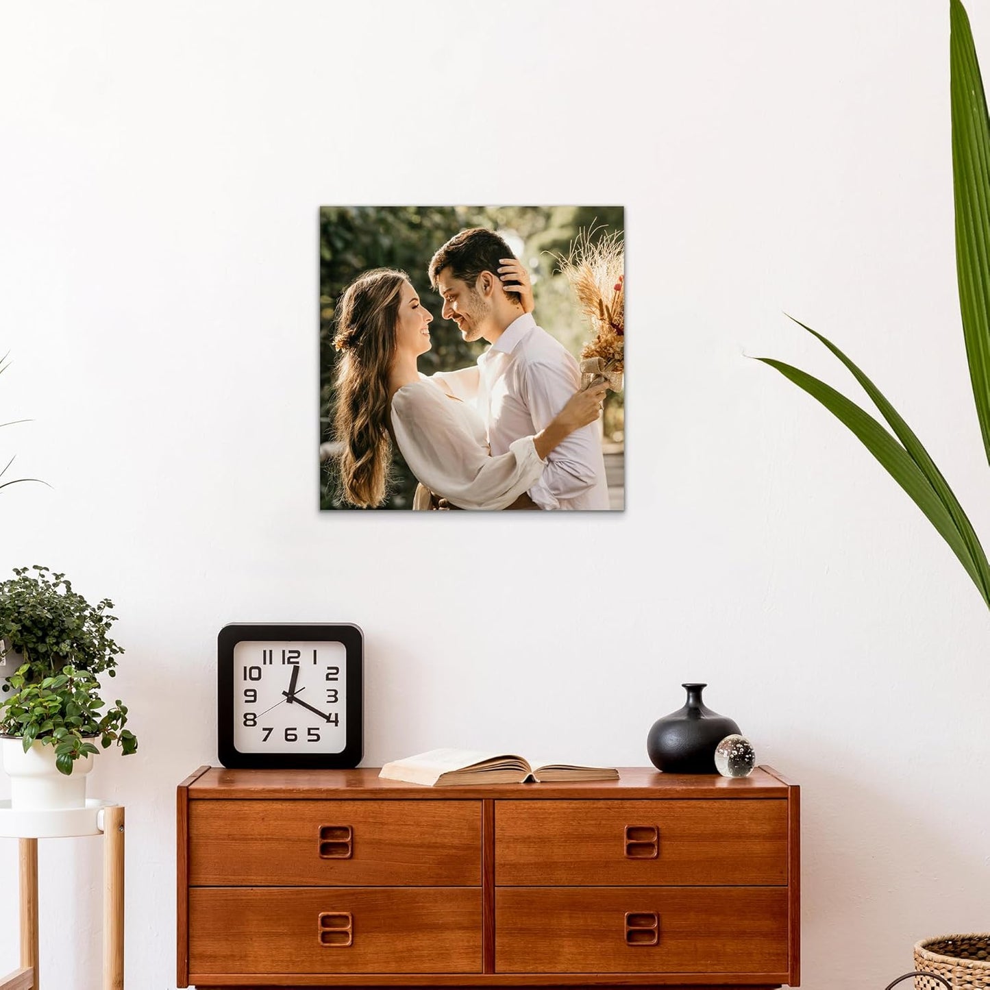 WayToLight Custom Canvas Prints with Your Photos Framed Personalized Picture Canvas Prints Wall Art Ideal for Home Decor Christmas Family Gifts (8" x 8")