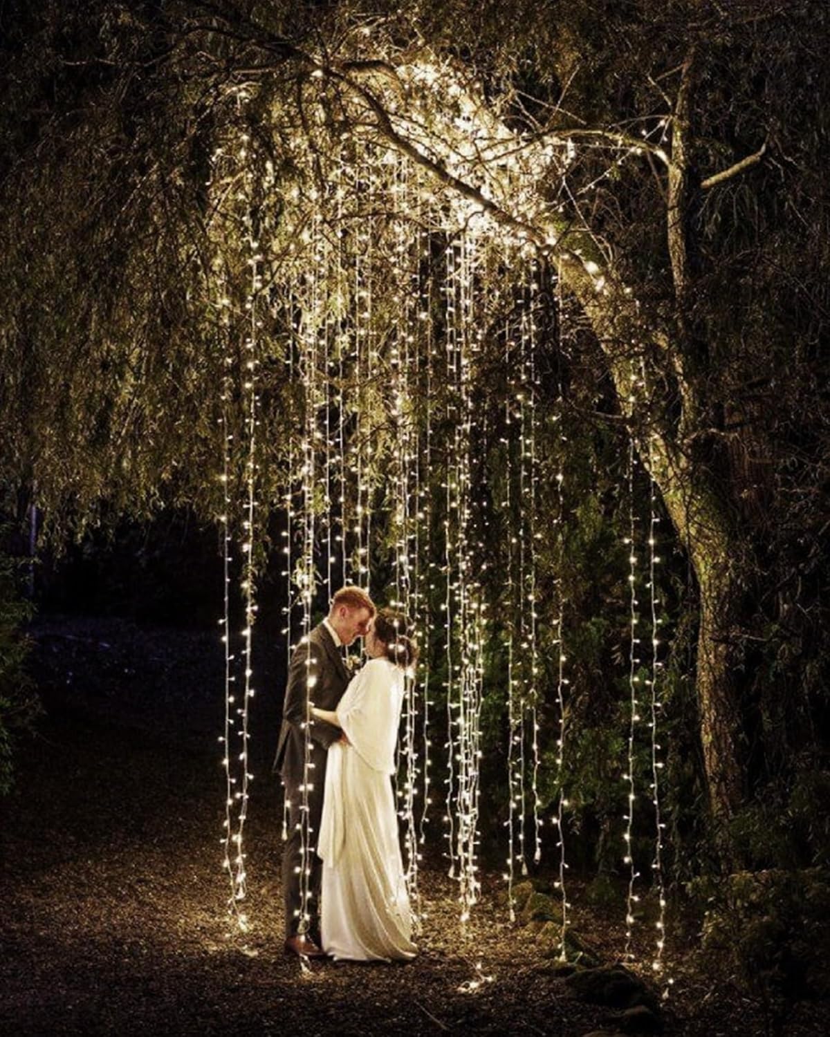 Fairy Lights Battery Operated, Firecracker String Lights Waterproof Silver Wire 5 Feet 60 Led Cluster Starry Lights for DIY Wreath Home Wedding Party Bedroom Mason Jar Holiday Christmas, Pure White