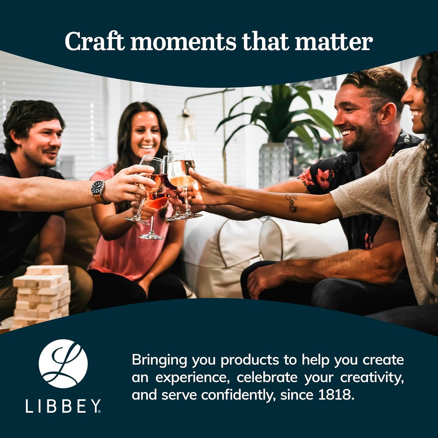 Libbey All-Purpose Wine Party Glasses, 12.75-ounce, Set of 12