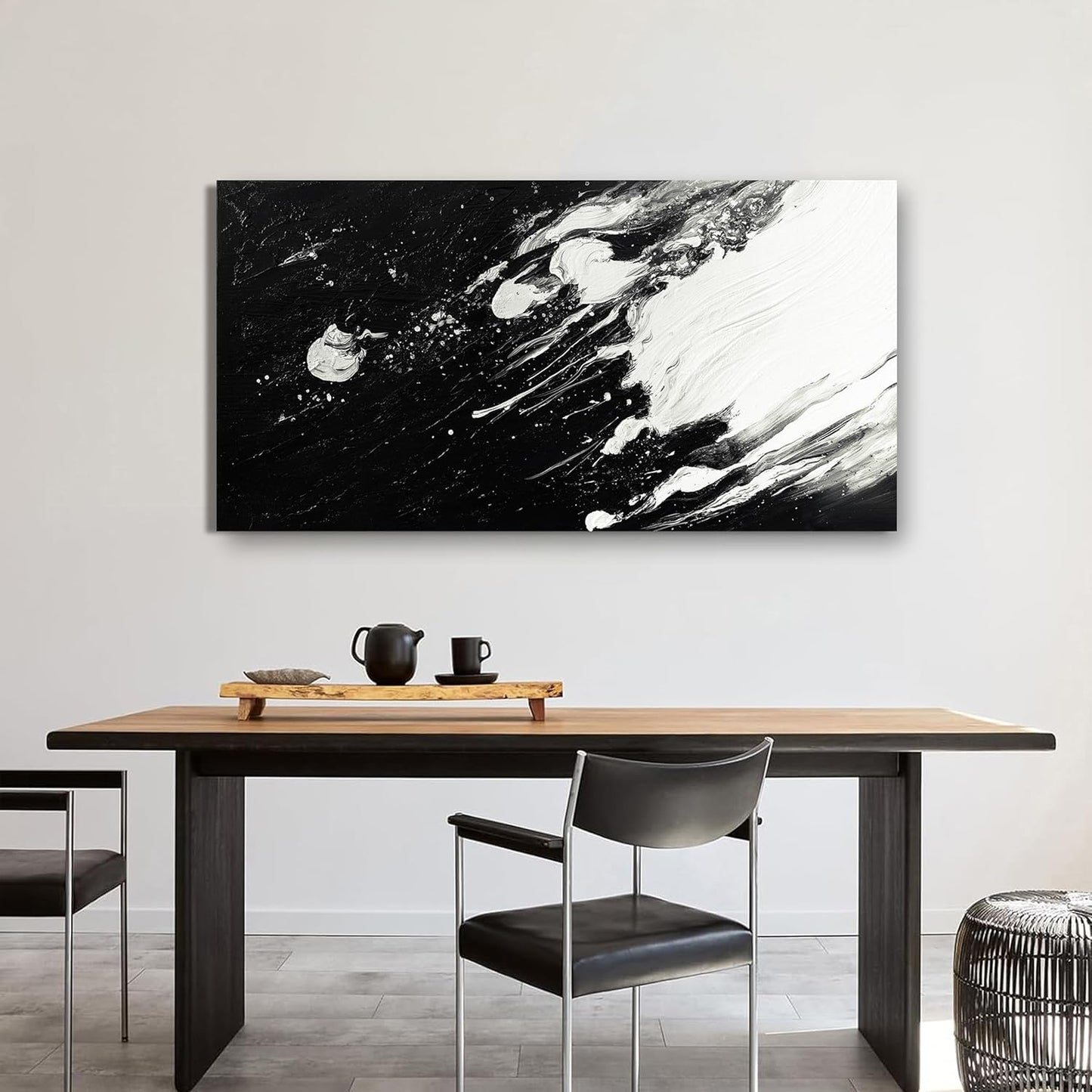 Canvas Wall Art Decor Modern Black and White Wall Art Prints Abstract Wall Art for Living Room Abstract Black Art Abstract Canvas Art Wall Decor Artwork for Walls Bedroom Office Decor 20" X 40"