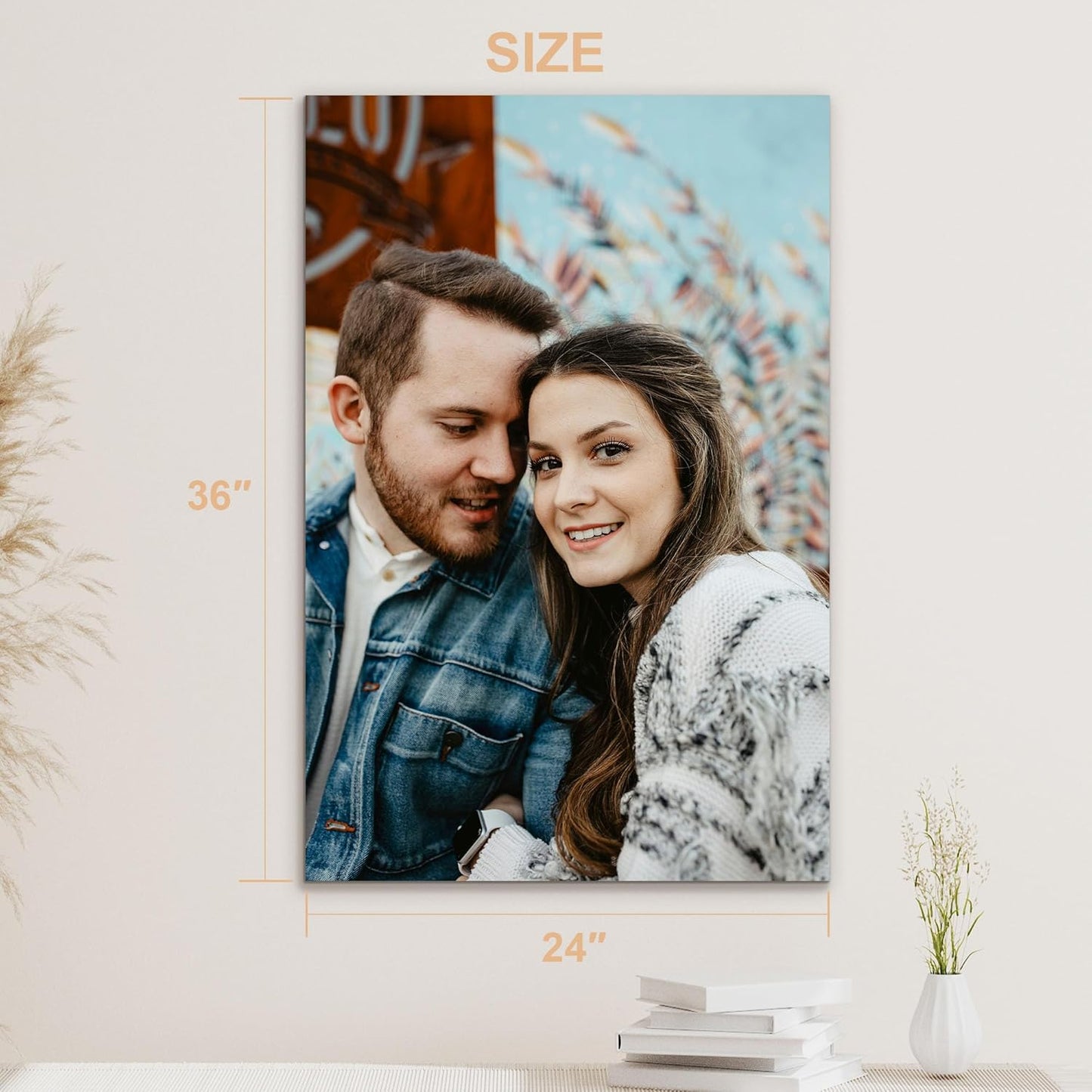 Tapuayts Personalized Custom Canvas Poster: Upload Your Image/Photo for Custom Photo-to-Poster Printing, Quality Wall Art Print (24" X 36")