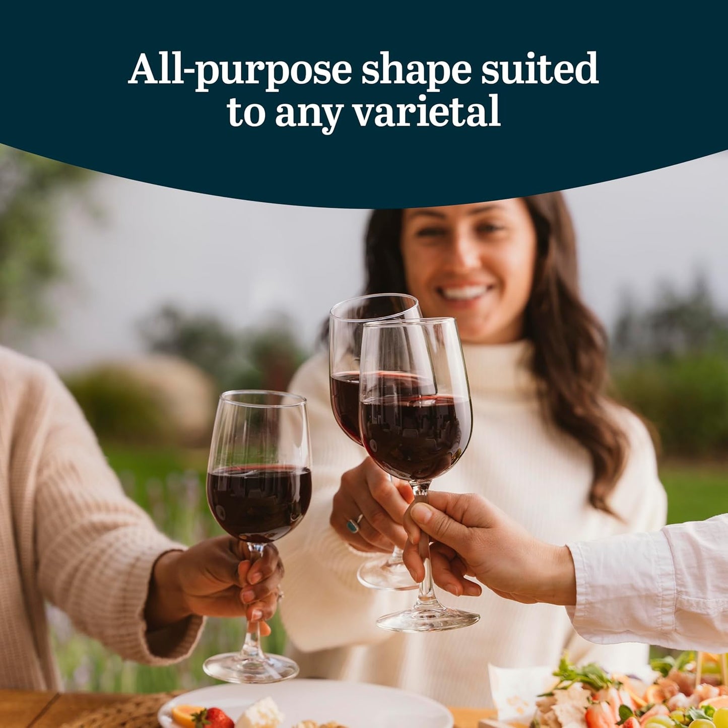 Libbey Vina Tall Wine Glasses Set, All Purpose Red and White Wine Glasses Set of 12, Professional Grade Glass Wine Glasses for Gatherings, Events