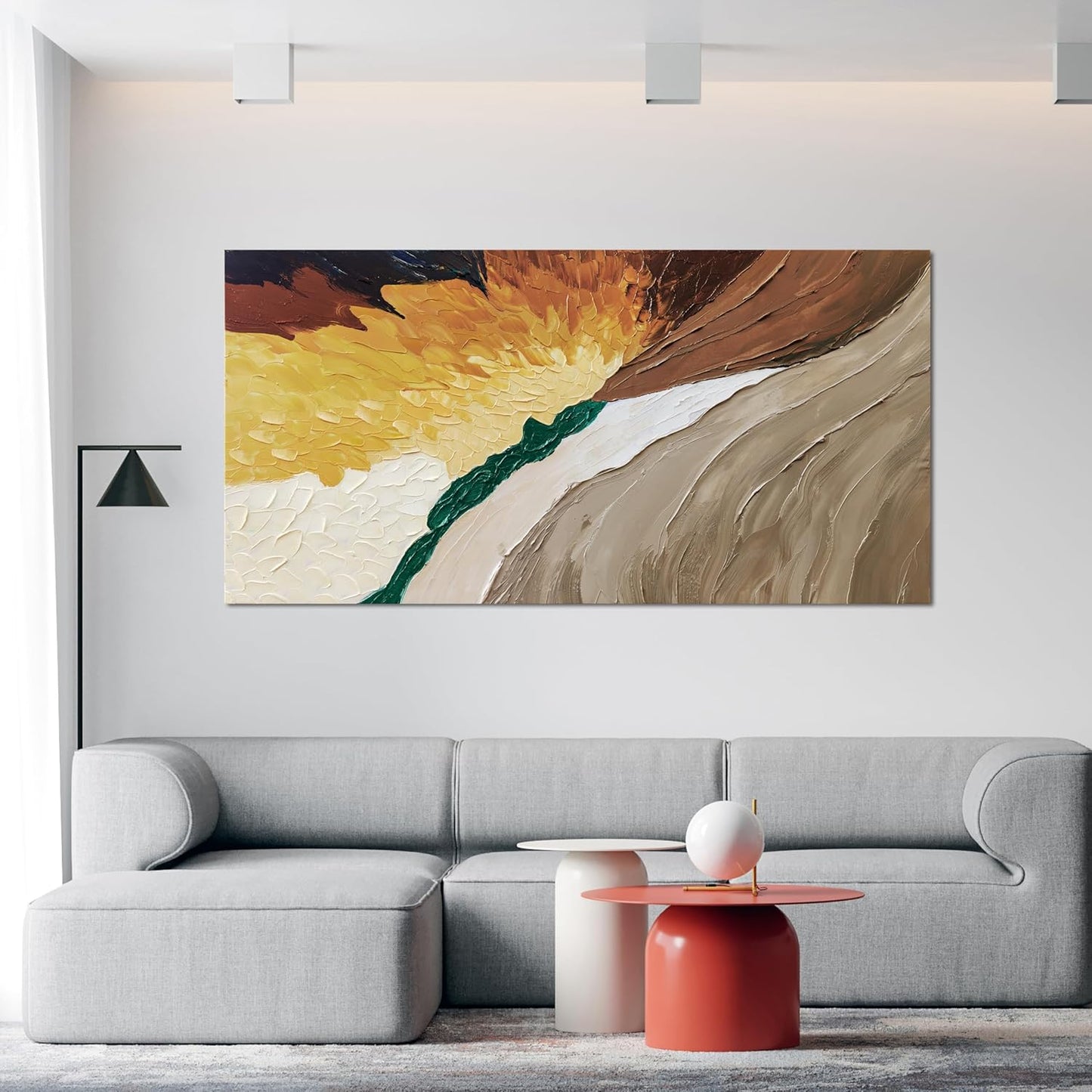 AIXMGSJS Canvas Wall Art Decor Wall Art Pictures for Living Room Canvas Art Wall Decor Abstract Colorful Wall Art Prints Modern Green Wall Art Abstract Artwork for Walls Home Office Decor 20" X 40"