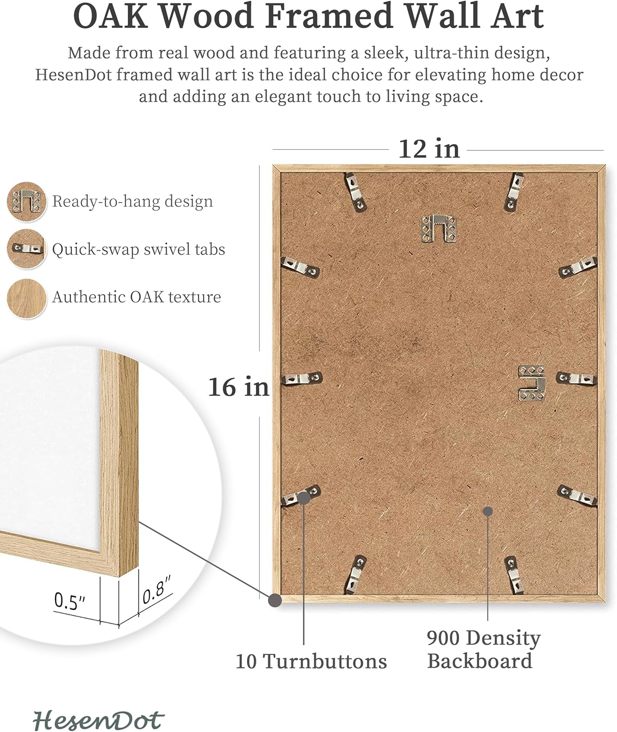 HesenDot Natural OAK Wood Framed Mount Fuji Wall Art, 12x16in Japanese Natural Scenery Canvas Wall Print, Classic Urban Landmark Wall Decor for Living Room, Bedroom,Office Gallery Set of 1