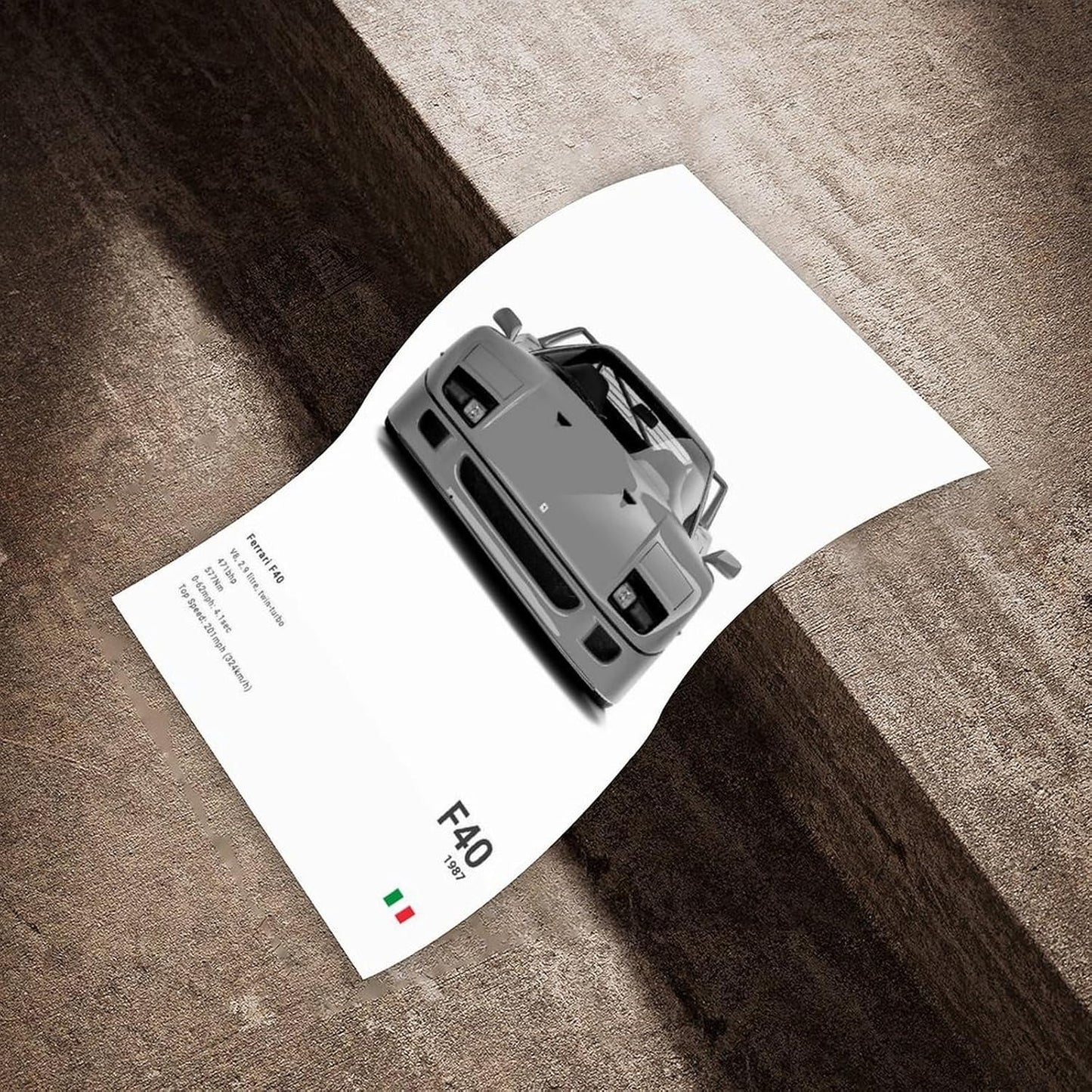 Farrari Car Posters For Walls Vintage Racing Car Canvas Prints For Home Decor Office Decor CUnframe-style 16x24inch(40x60cm)