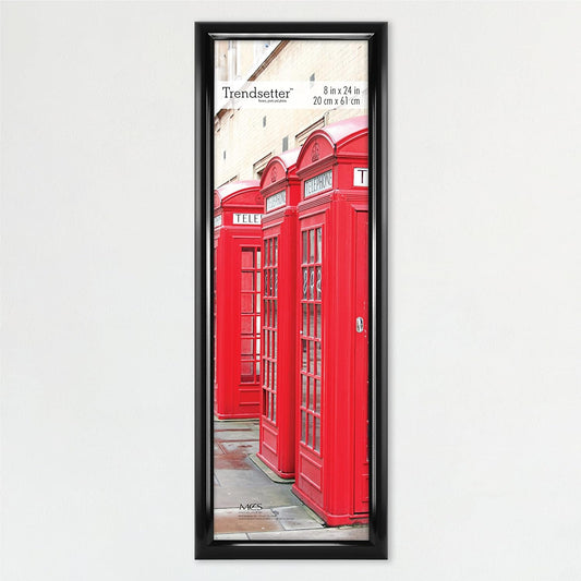 MCS Trendsetter 8x24 Poster Frame Black High-Gloss, Vertical & Horizontal Wall Hanging Large Picture Frame for Photos, Posters & Art Prints (1-Pack)