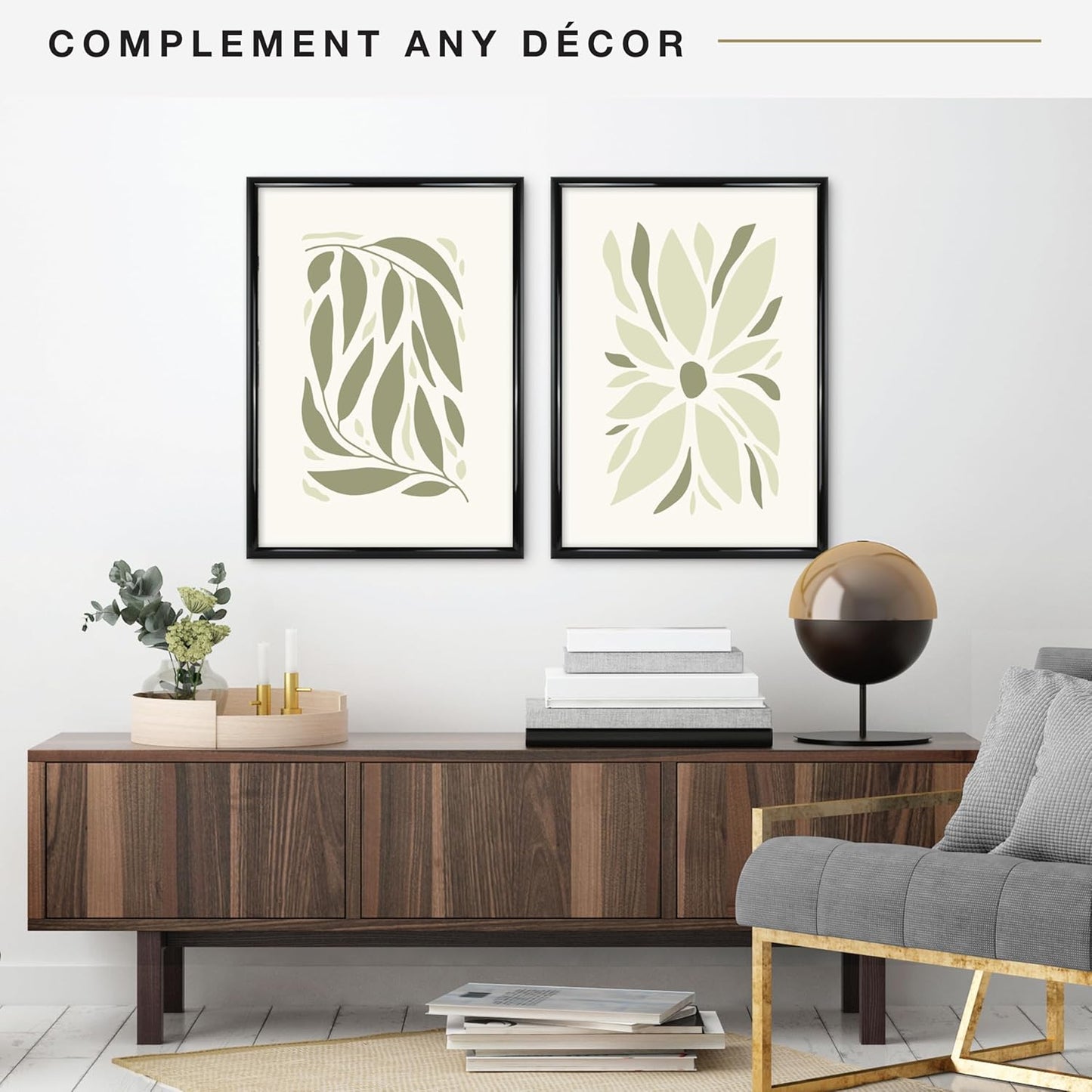 MCS Trendsetter 19.75x27.5 Poster Frame Black High-Gloss, Vertical & Horizontal Wall Hanging Large Picture Frame for Photos, Posters & Art Prints (1-Pack)