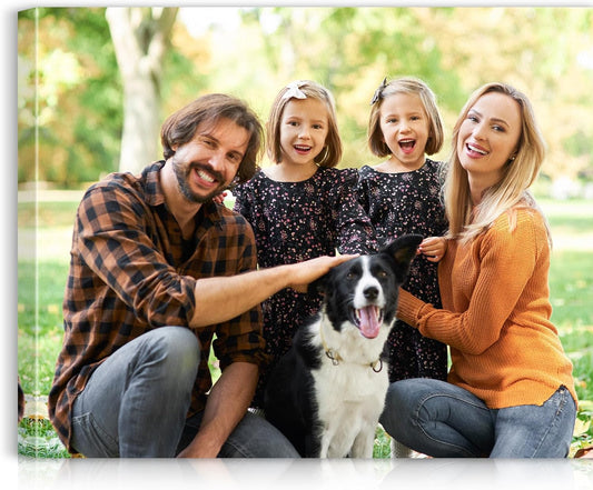 Custom Canvas Prints with Your Photos - Personalized Pictures Print, Customized Photo Gifts, Wall Art Poster Canvas Printing for Wedding, Family, Baby, Pets, Home Office Decor, Wrapped Frame 30x24