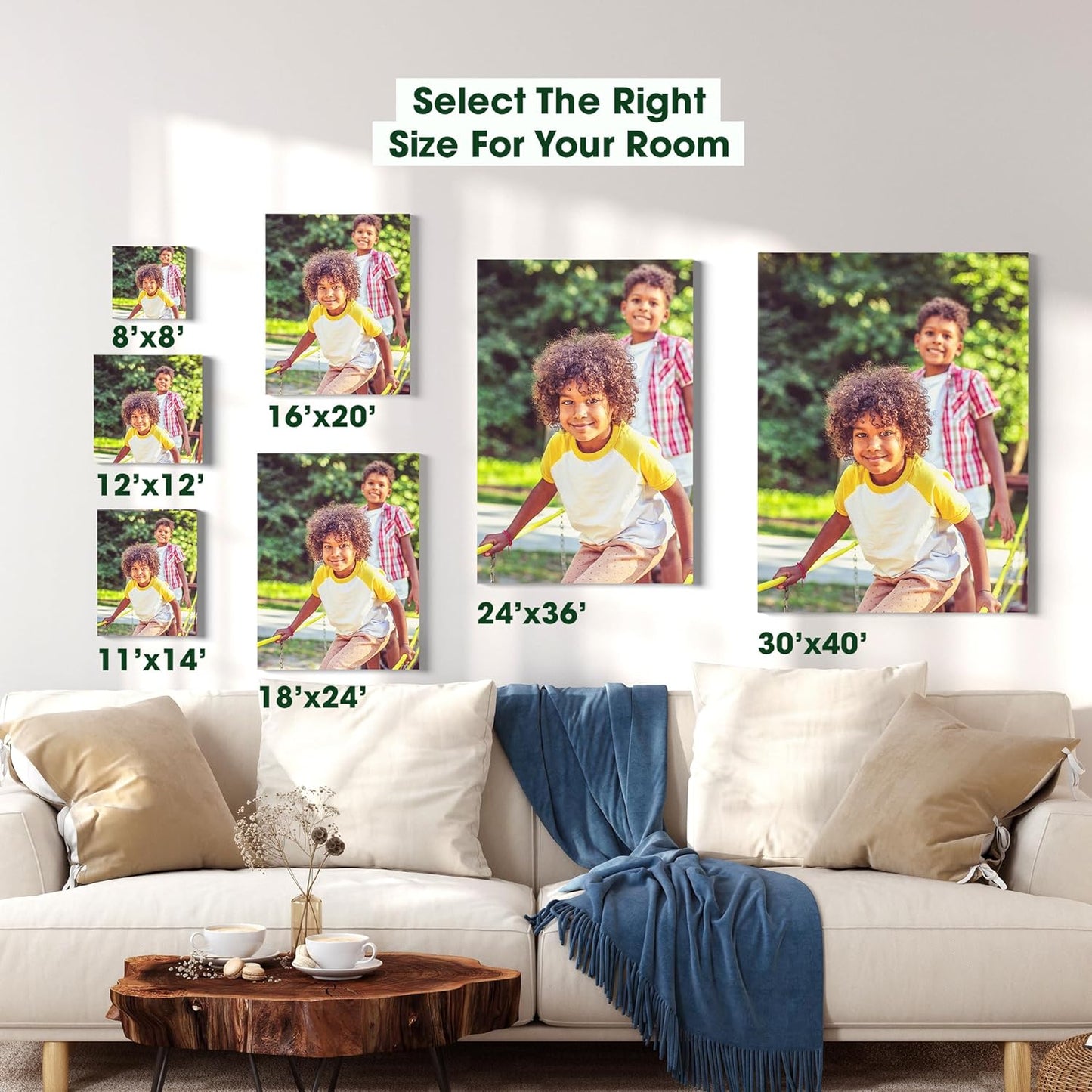 BuildASign Custom Canvas Prints with Your Photos – Personalized Picture To Canvas Wall Art, Perfect for Home Decor, Gifts & Keepsakes, Ready to Hang (12" L x 36" W x .75”D, Metallic Silver)