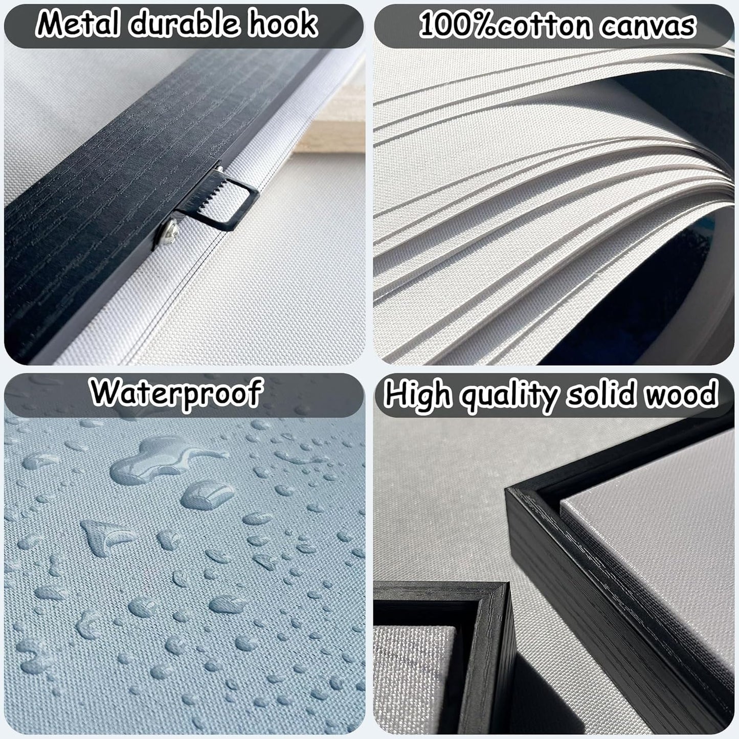 AJAZIKO Blue Abstract Canvas Wall Art Modern Wall Decor Artwork for Walls Living Room Large Painting Office Pictures for Wall Navy Gold Contempor Decorations for Bedroom