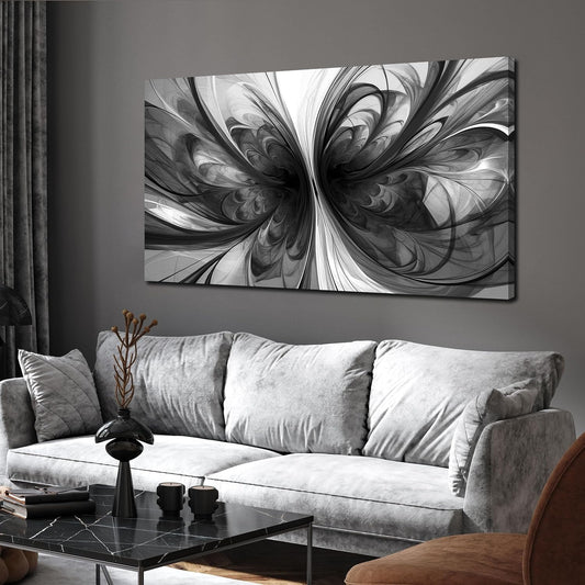 Black and White Pictures for Wall Abstract Art Wall Decor for Living Room Bedroom Office Wall Art 24 x 48 Inch