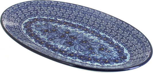 Blue Rose Polish Pottery Joanna Oval Platter